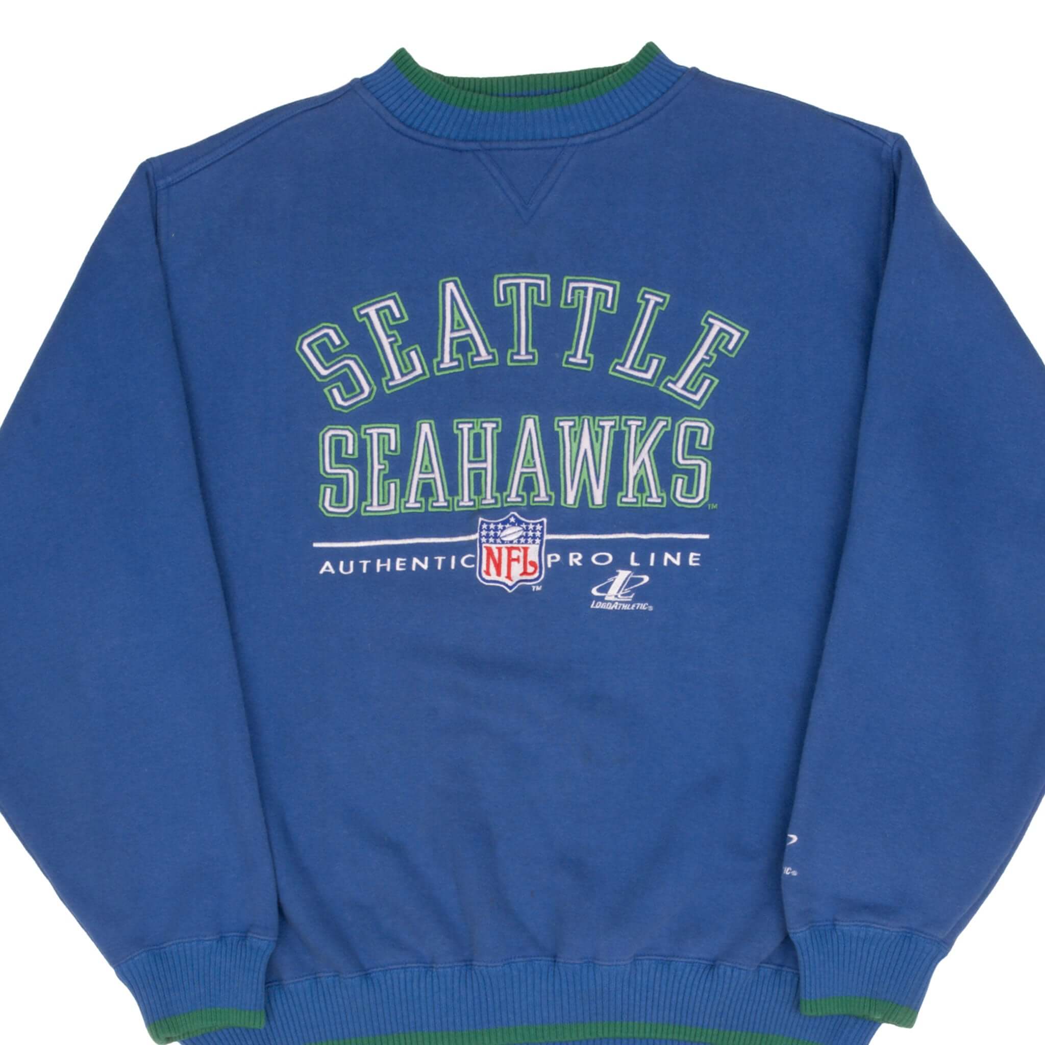 Vintage NFL Seattle Seahawks Embroidered Sweatshirt 1990S Size XL Made In USA