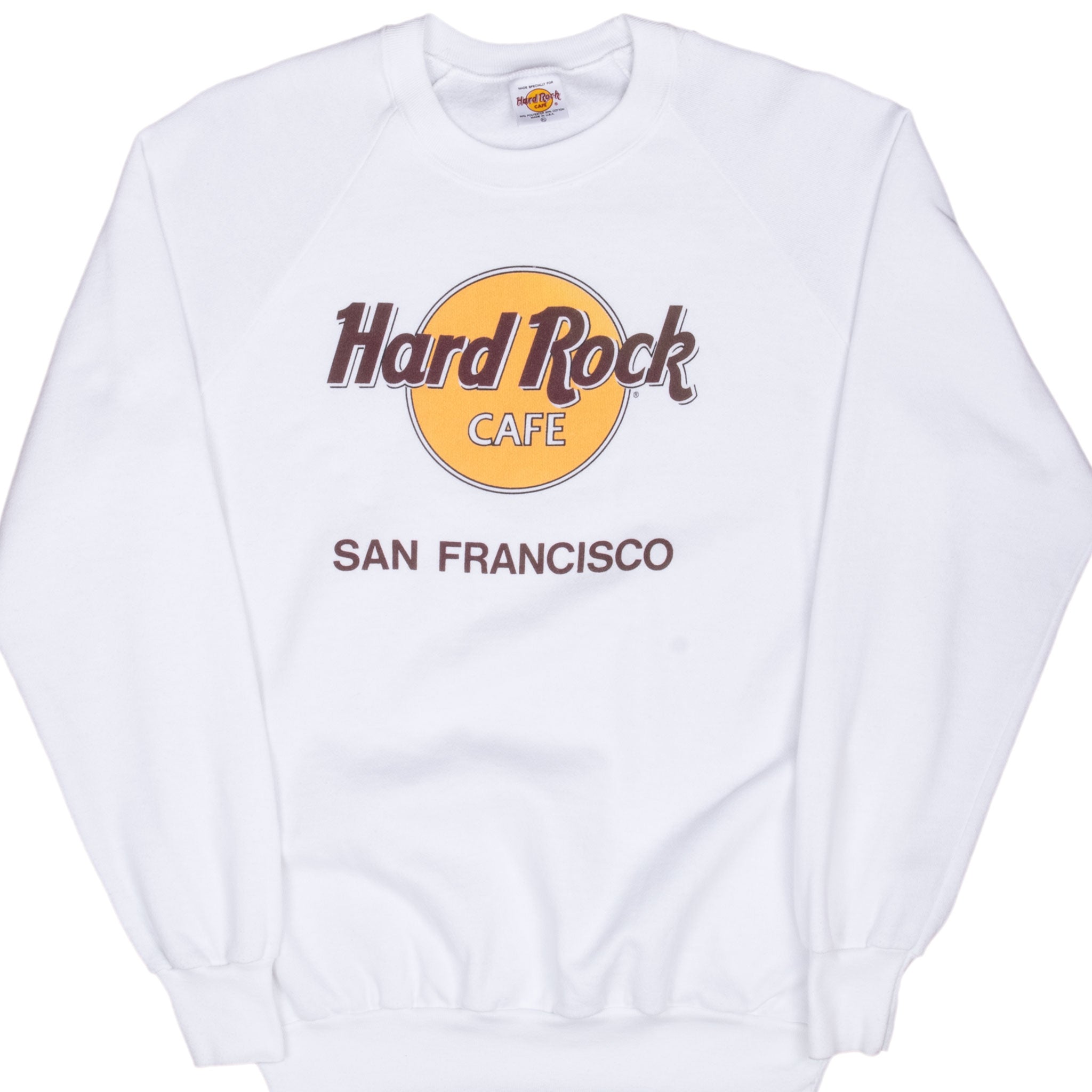 Vintage Hard Rock Cafe San Francisco White Sweatshirt 1980S Size Large