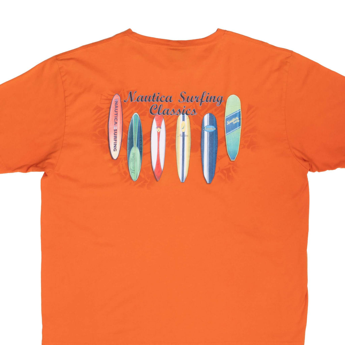 Vintage Nautica Surf Orange Tee Shirt 2000S Size XL