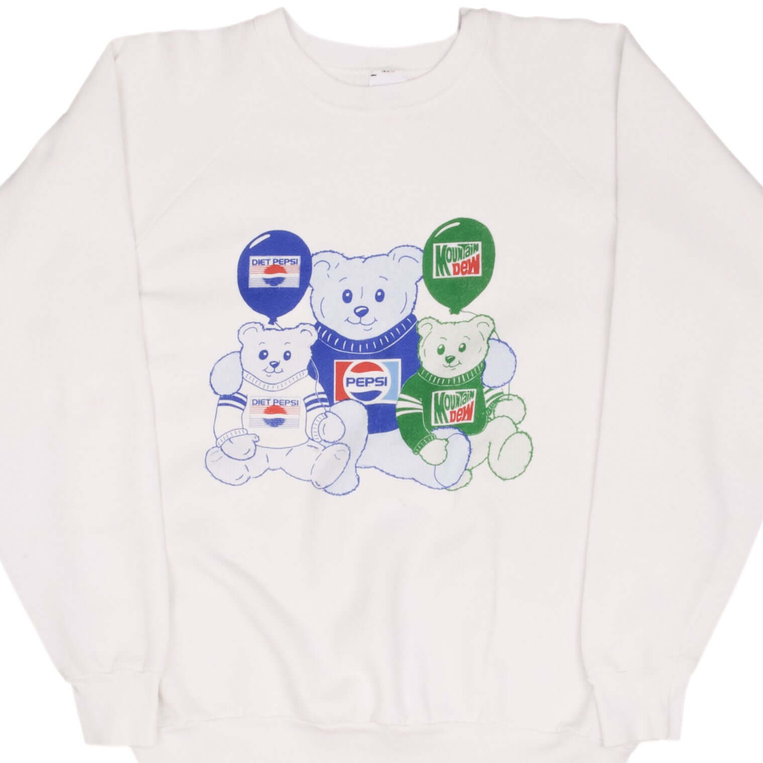 Vintage Pepsi Cola Mountain Dew Sweatshirt Size Large Made in USA.