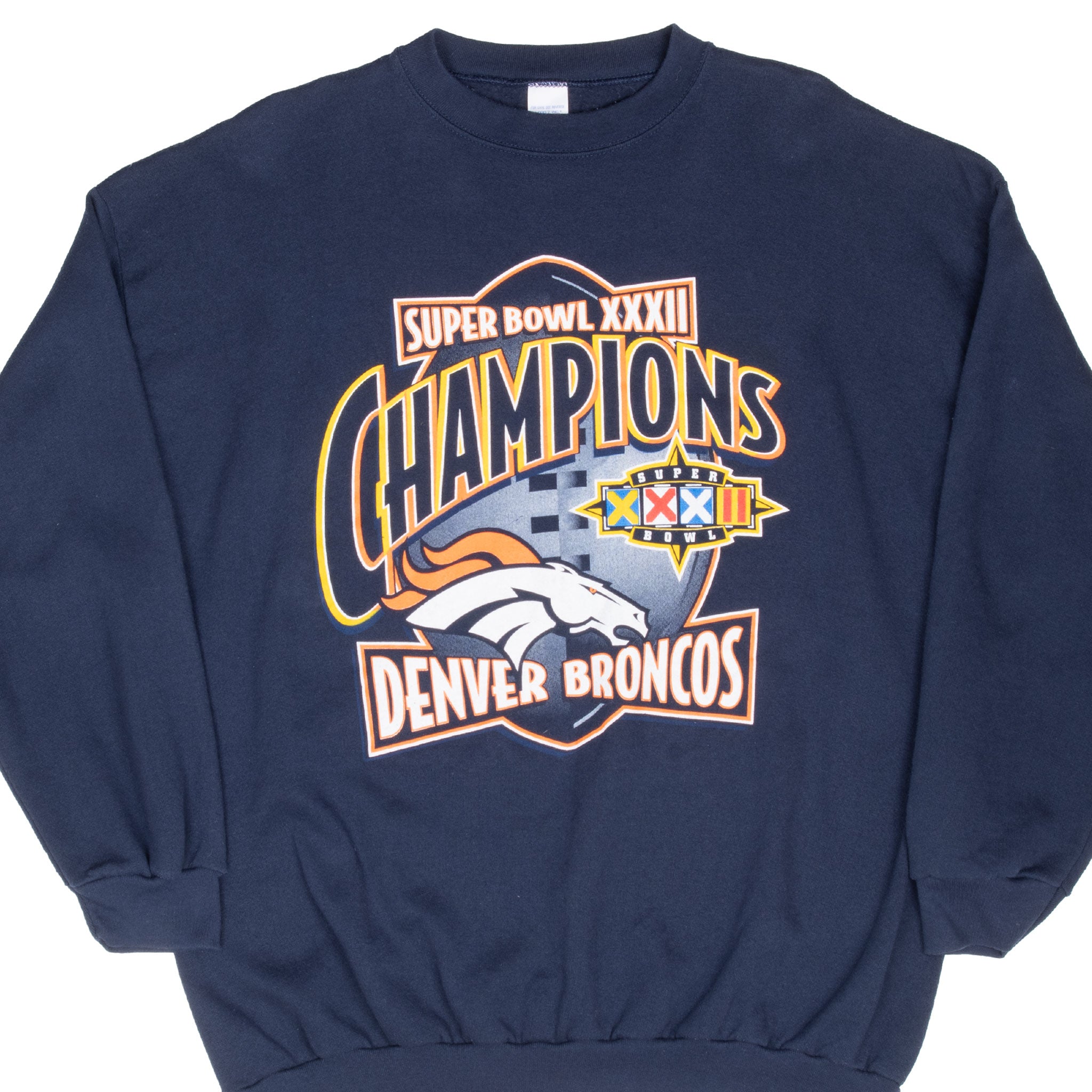 Vintage Nfl Denver Broncos Super Bowl XXXII 1998 Sweatshirt Size 2XL