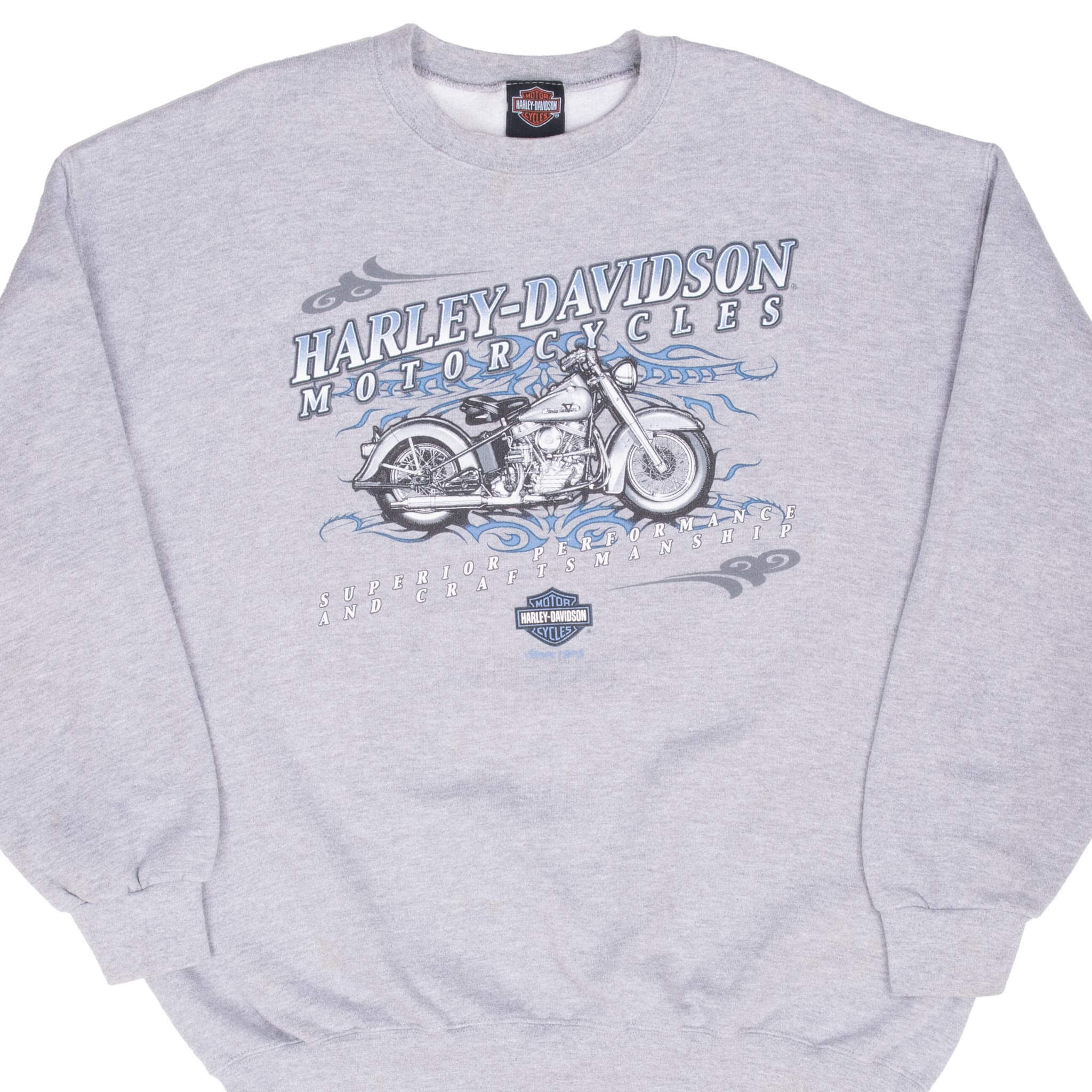 Vintage Harley Davidson Hampton New Hampshire 2003 Grey Sweatshirt Size XL