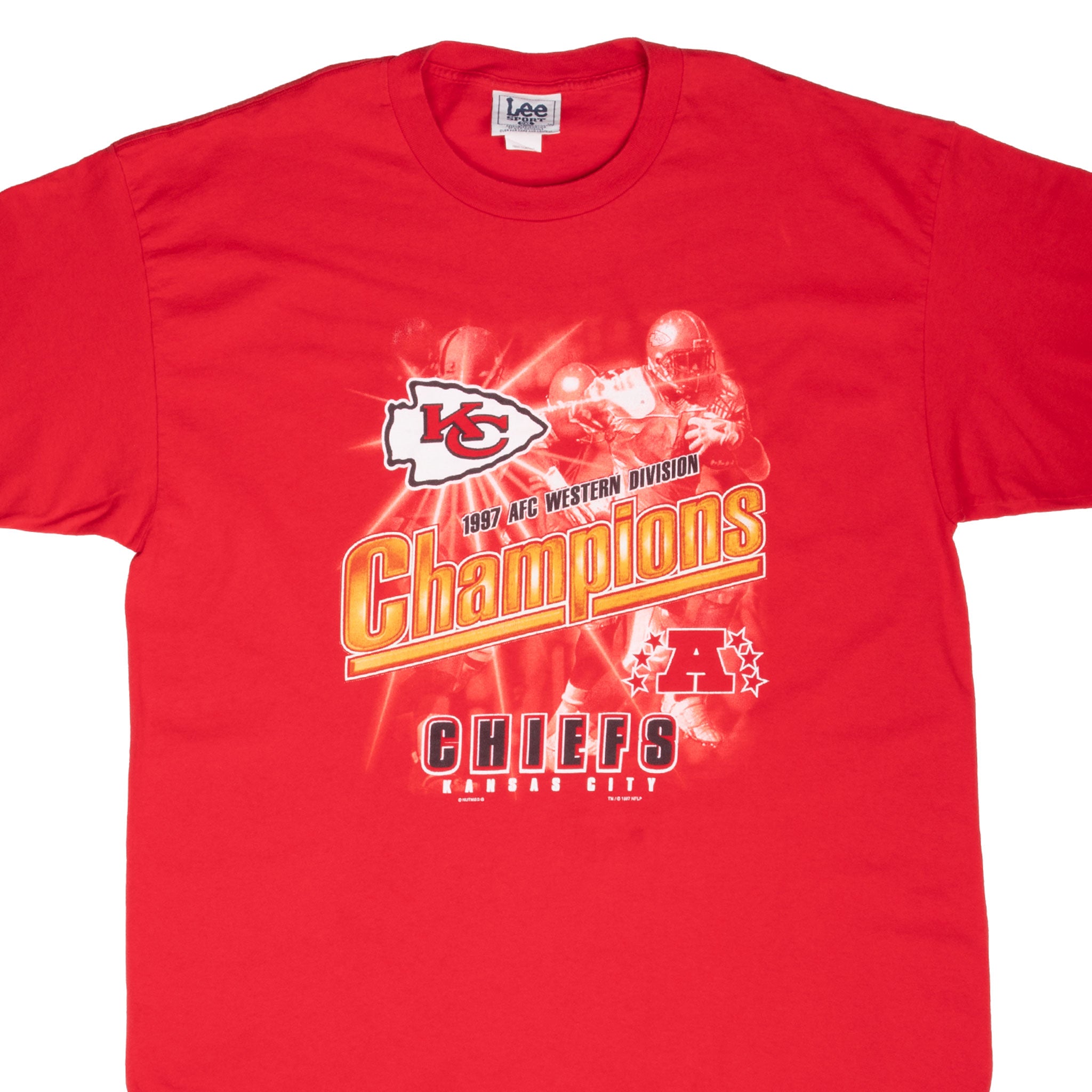 Vintage Nfl Kansas City Chiefs Afc Champions 1997 Tee Shirt Size 2XL