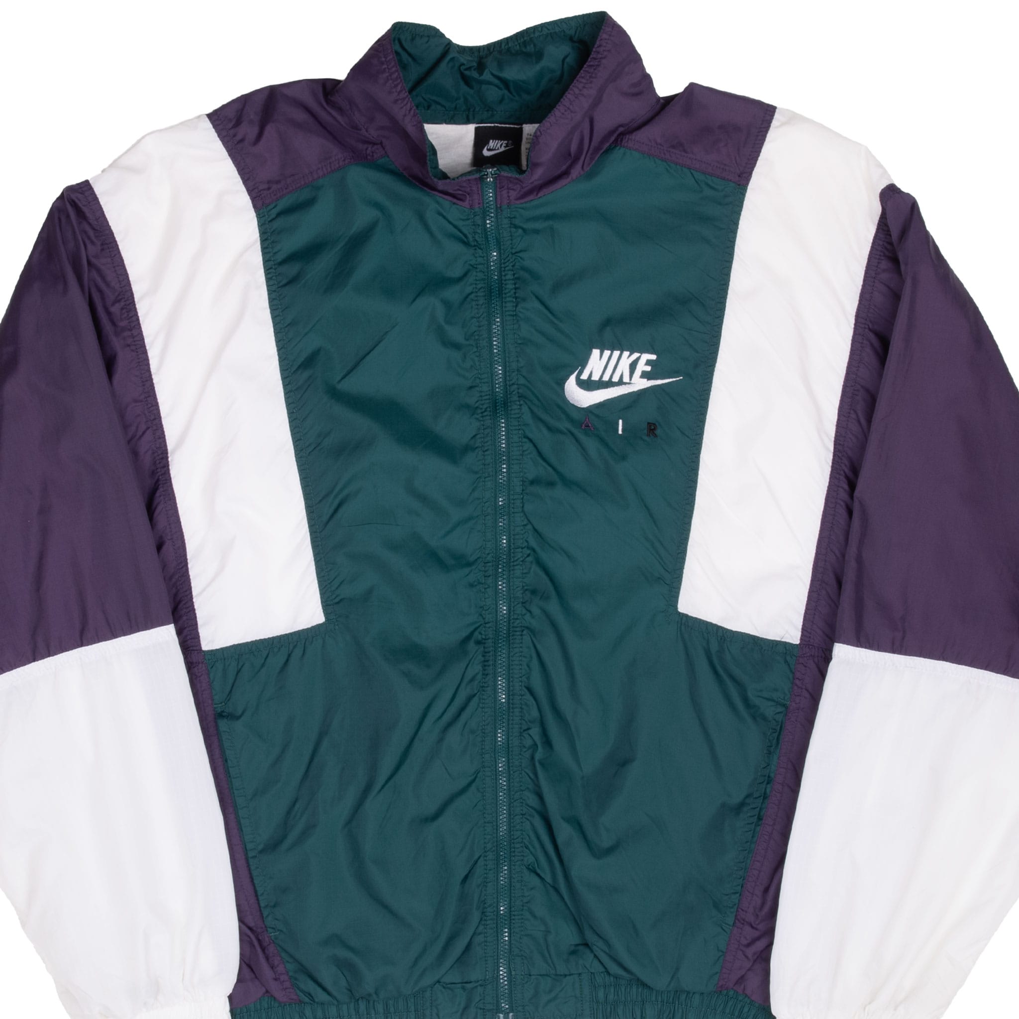 Vintage Nike Air Green White Purple Windbreaker Jacket Early 1990S Size XL