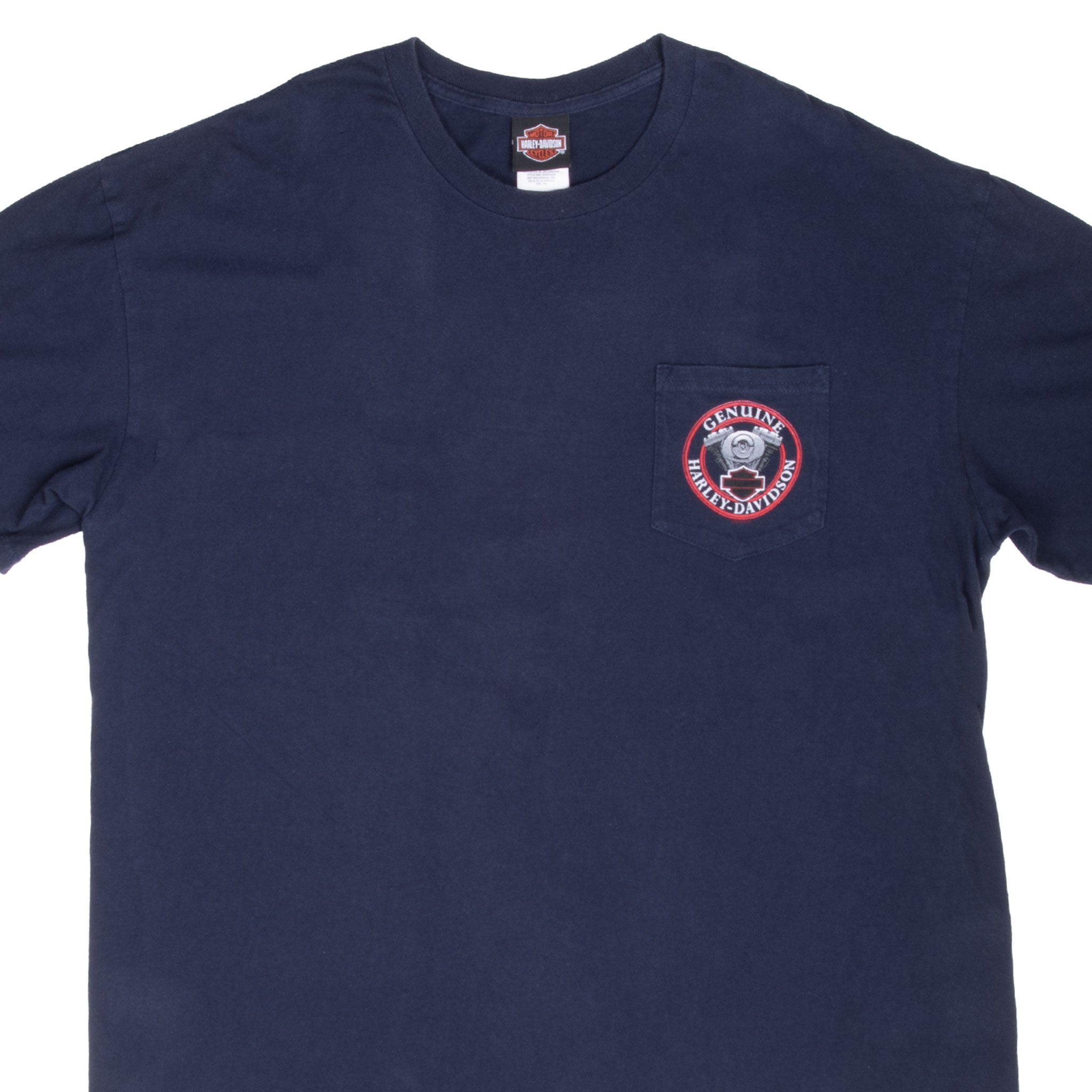 Vintage Harley Davidson Casper Wyoming Pocket Tee Shirt Size 2XL