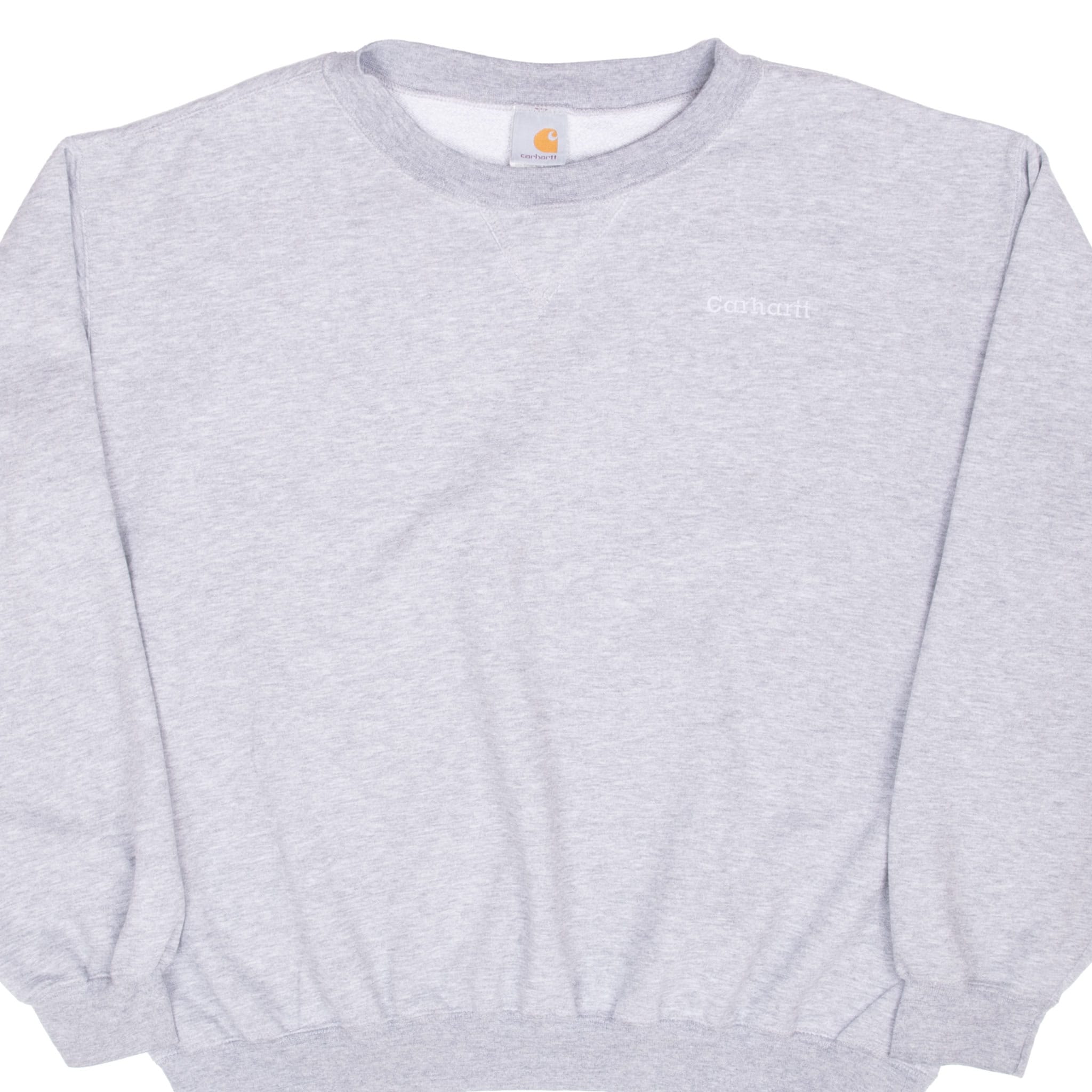 Vintage Carhartt Grey Crewneck Sweatshirt 2000S Size Large