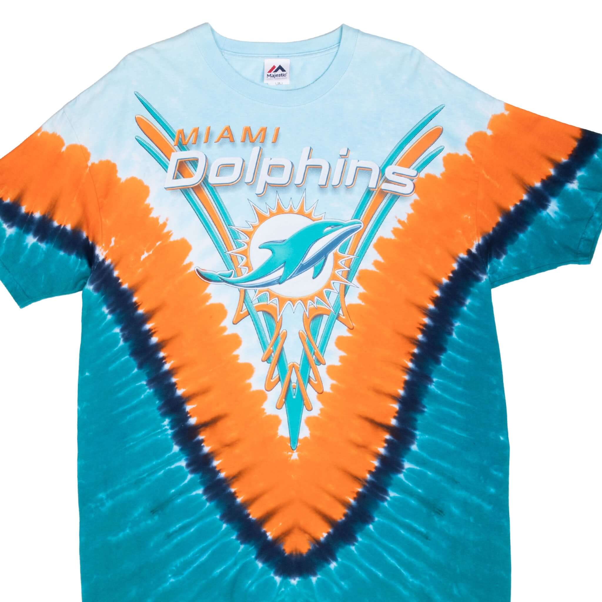 Vintage Nfl Miami Dolphins Tie Dye Tee Shirt Size XL 2000S