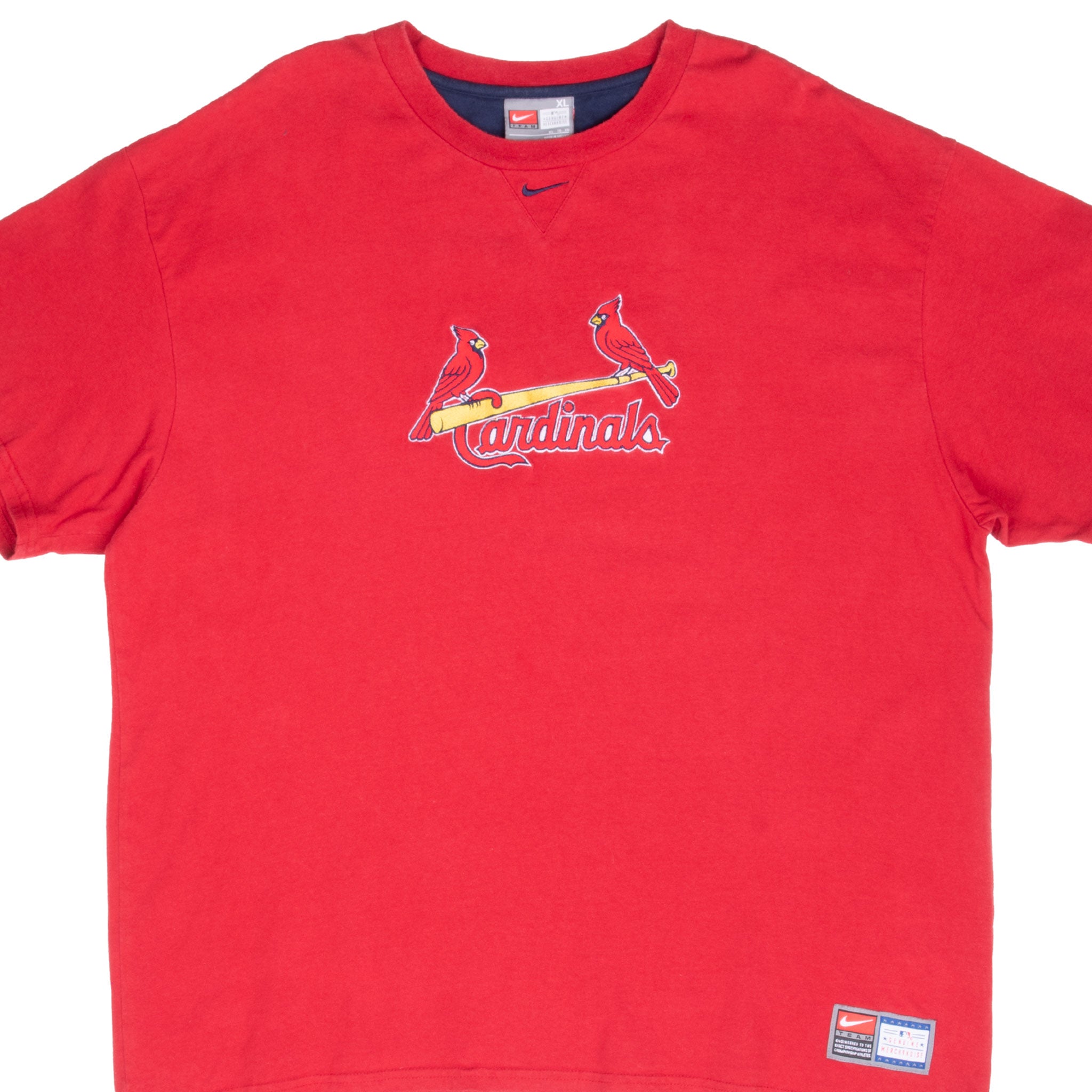 Vintage Mlb St Louis Cardinals Center Swoosh Nike Tee Shirt 2000S Size XL