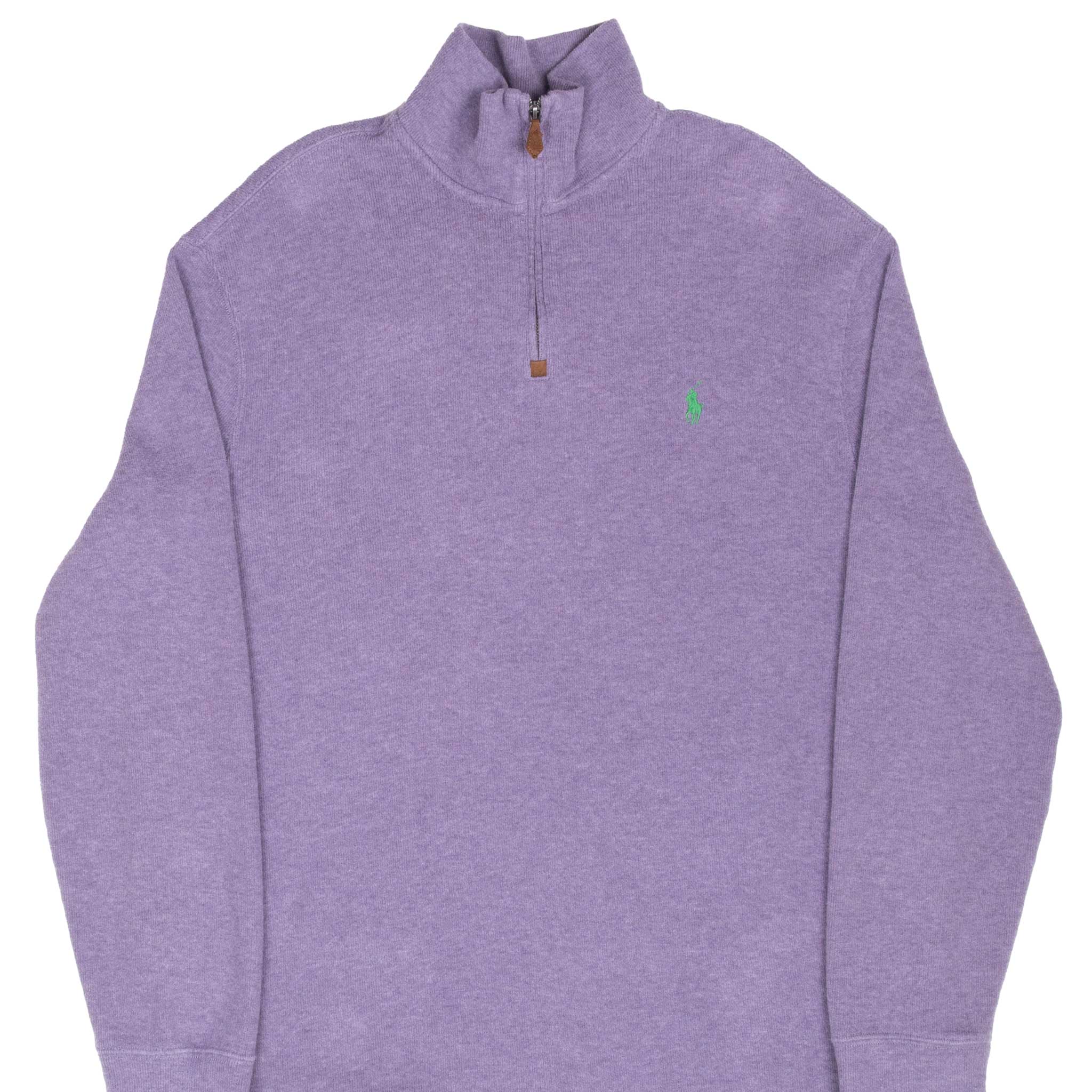 Vintage Polo Ralph Lauren Mauve Quarter Zip Sweater Size Large