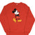 Vintage Disney Mickey Mouse Red Sweatshirt Size Large Made In USA 1980S