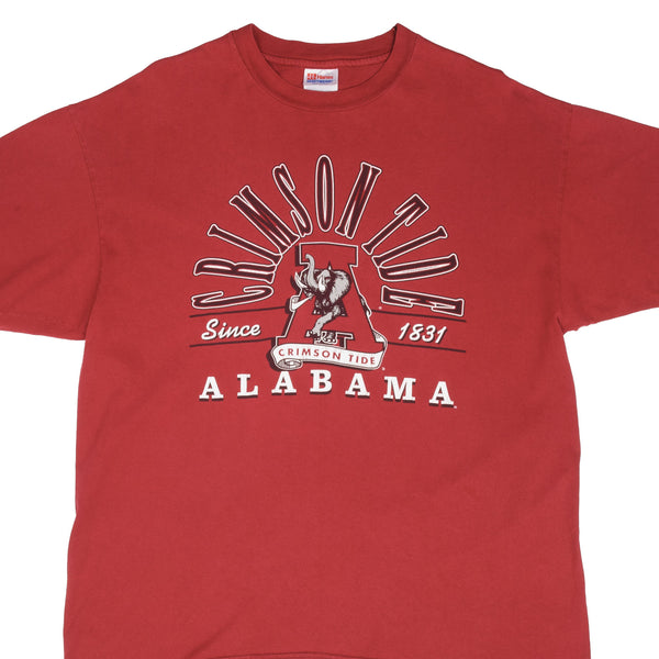 Vintage Ncaa Alabama Crimson Tide 1990S Tee Shirt Size Xl Made In Usa With Single Stitch Sleeves