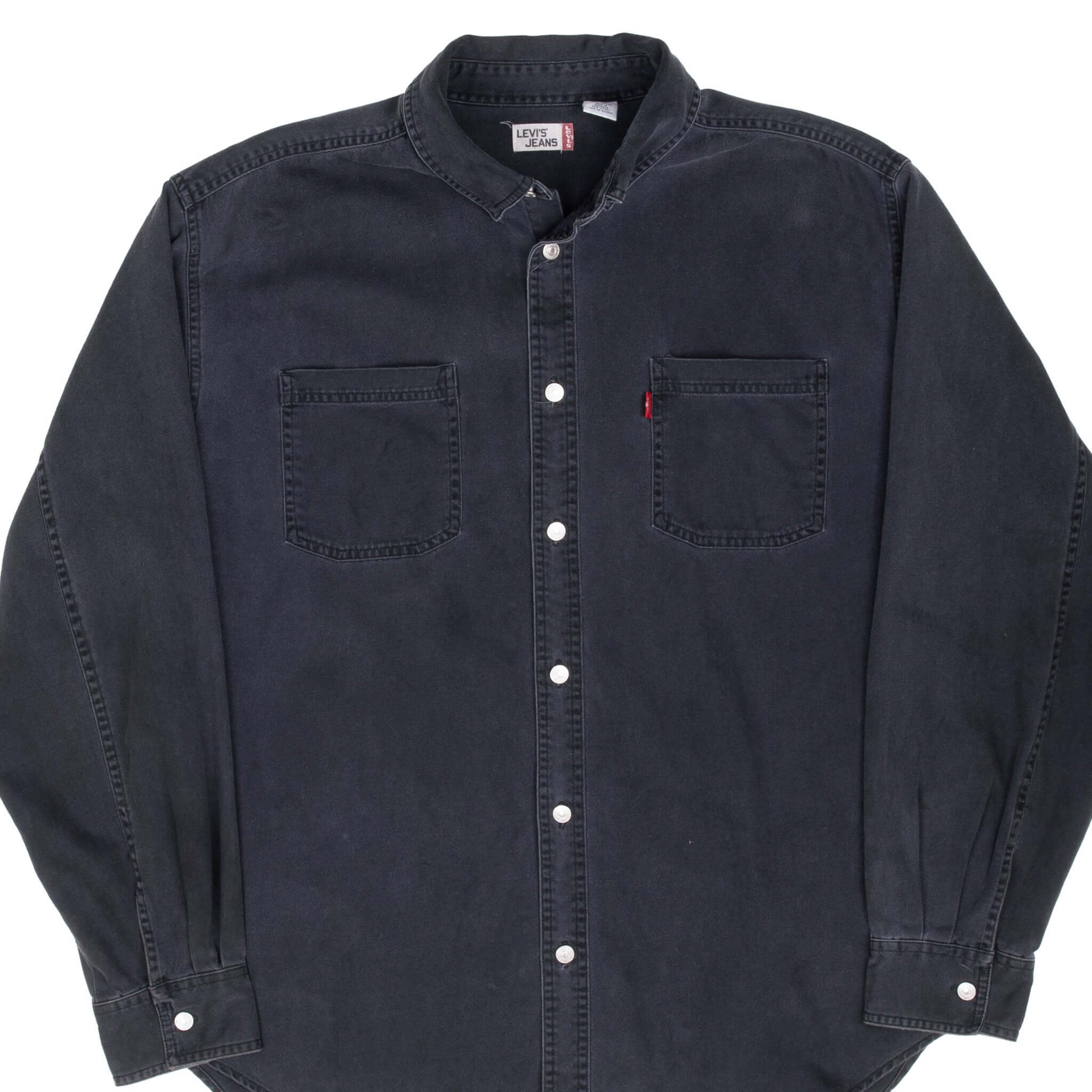 Vintage Levis Red Tab Denim Black Pocket Shirt 2000S Size XL