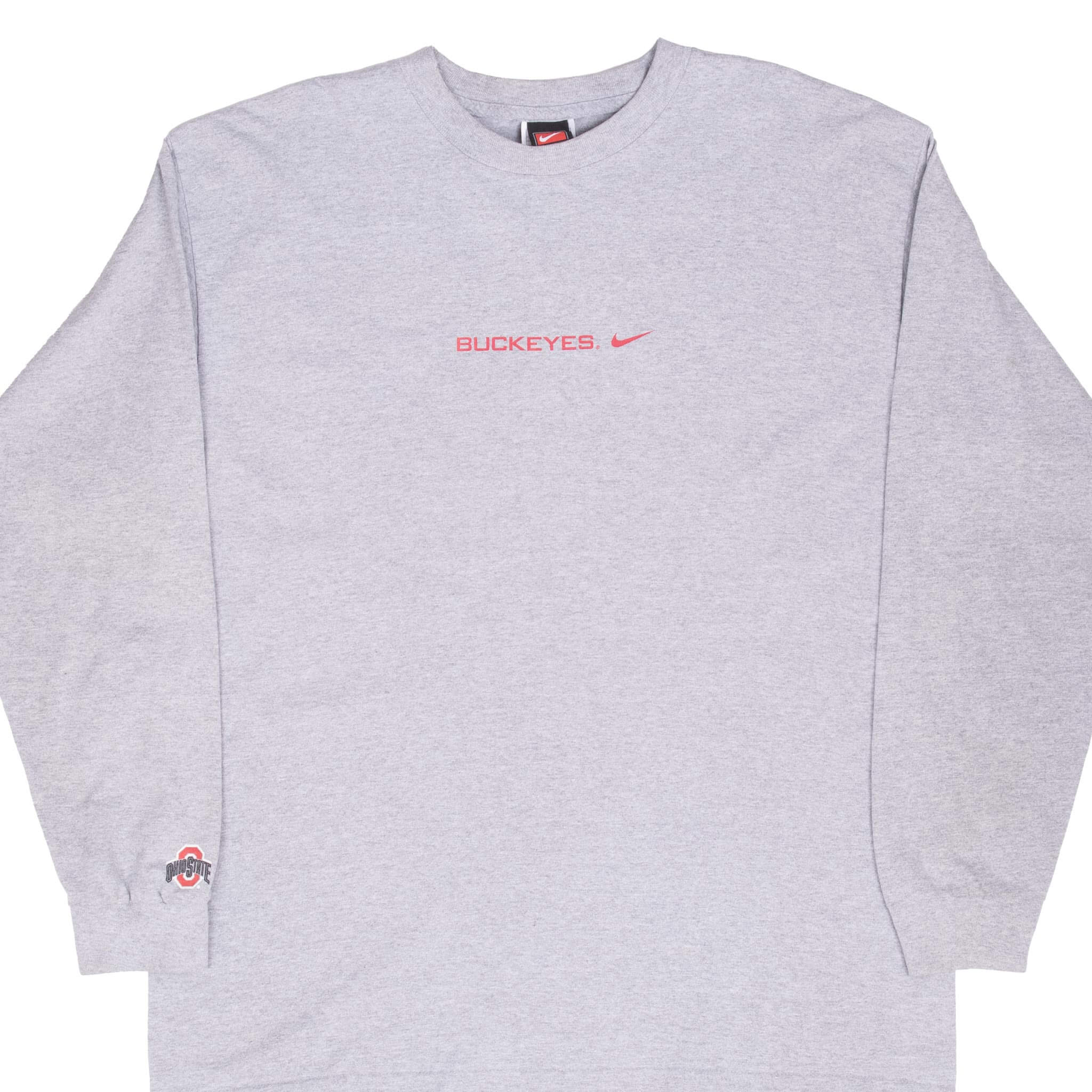 Vintage Nike Ncaa Ohio State Buckeyes Center Swoosh Long Sleeve Tee Shirt 1990S Size Large