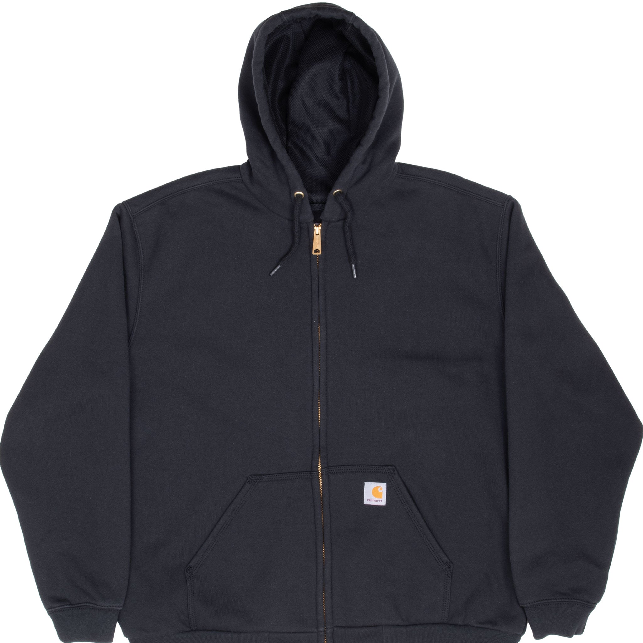 Vintage Carhartt Rain Defender Heavyweight Full Zip Black Hoodie Sweatshirt Size Large