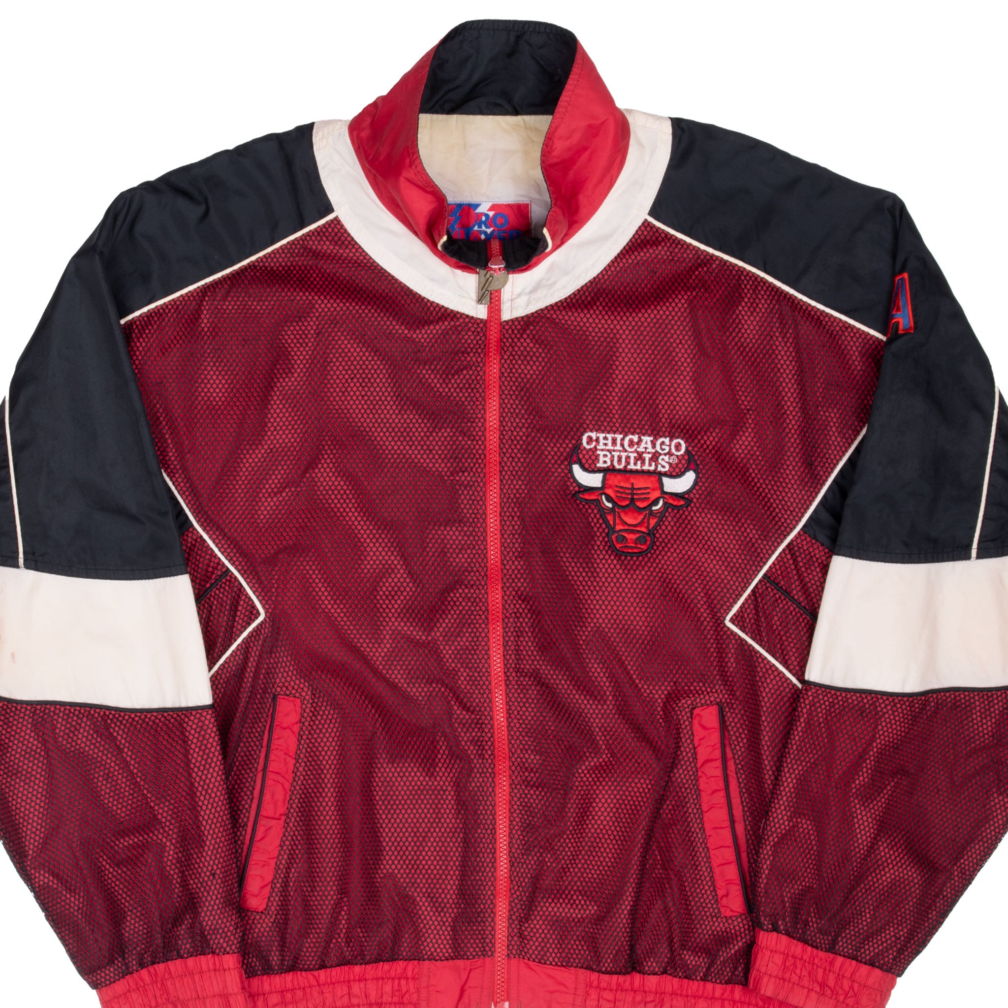 Vintage Nba Chicago Bulls 1990S Windbreaker Pro Player Jacket Size Medium