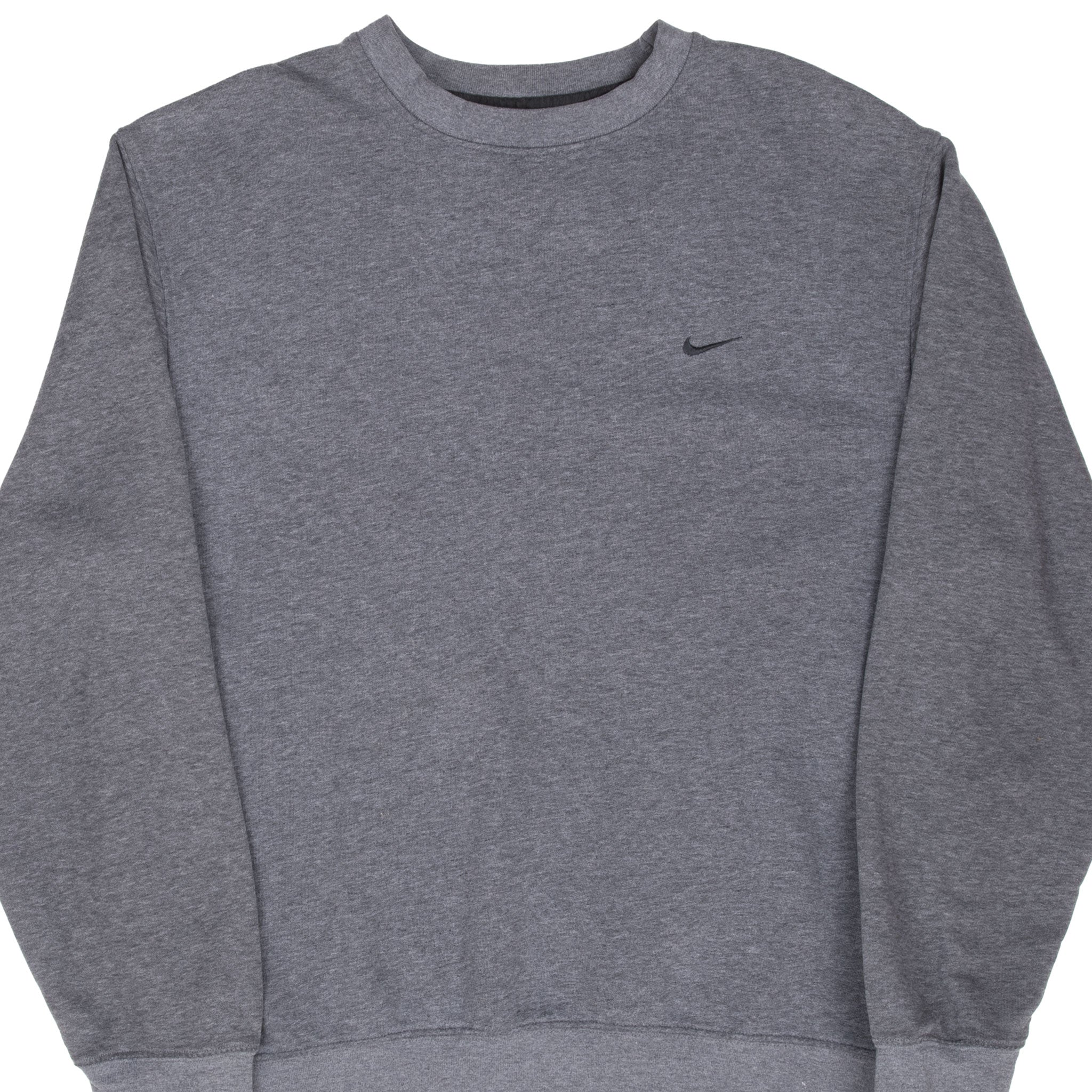 Vintage Nike Classic Swoosh Dark Grey Sweatshirt 2000S Size Large