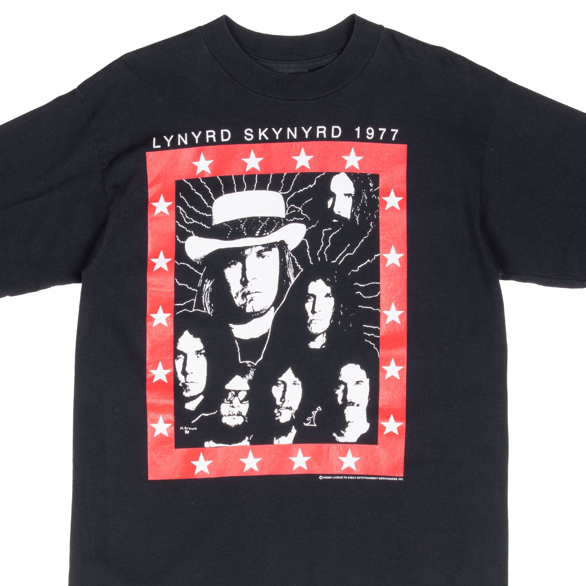 Vintage Lynyrd Skynyrd 1977 Tee Shirt Size Large Made In Usa With Single Stitch Sleeves