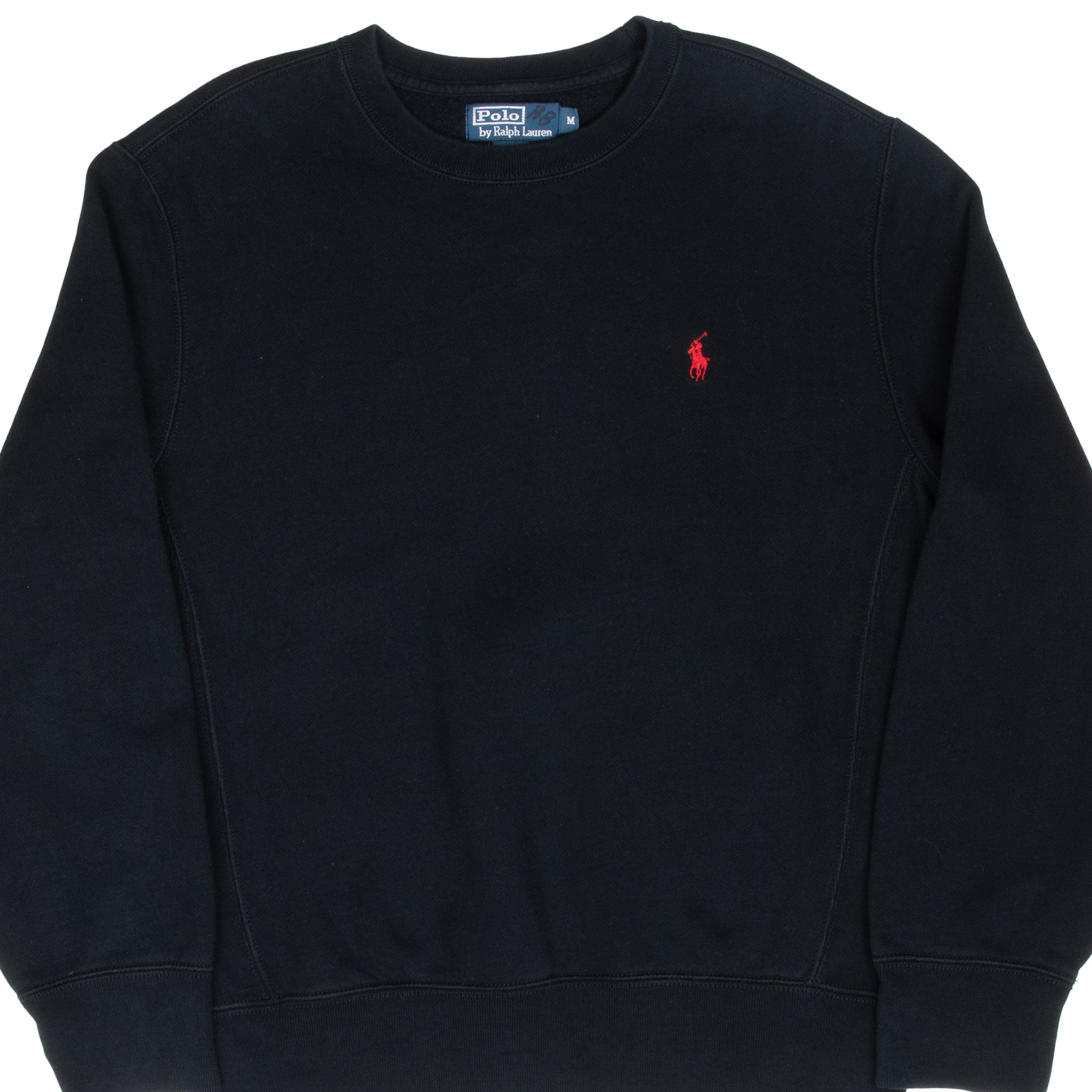 Vintage Ralph Lauren 1990S Classic Black Crewneck Sweatshirt Size Medium