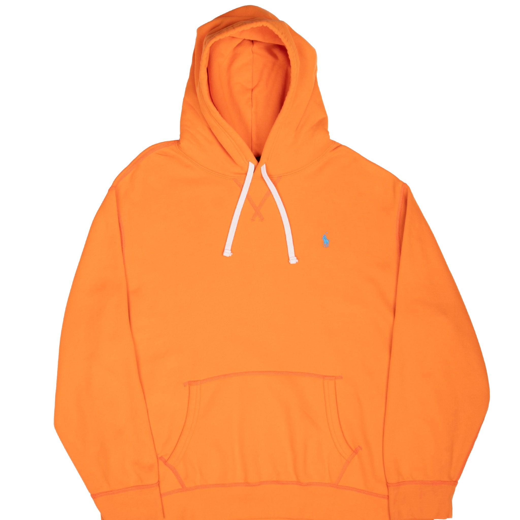 Vintage Polo Ralph Lauren Orange Hoodie Sweatshirt Size 2XL