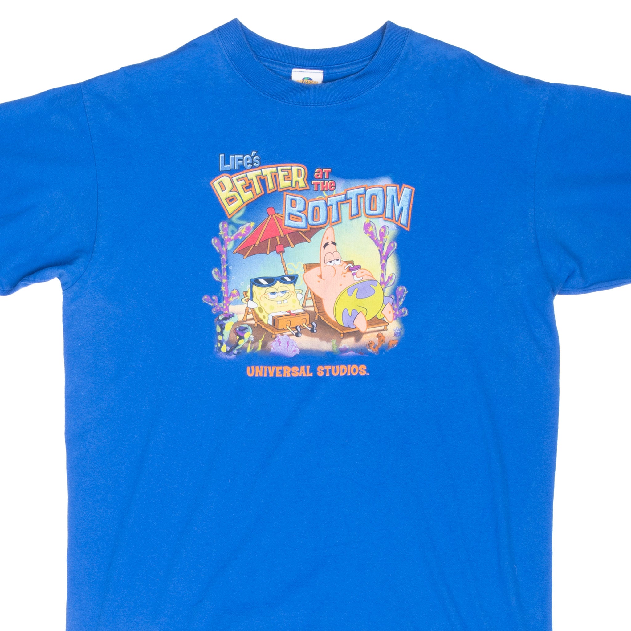 Vintage Sponge Bob Universal Studio Tee Shirt 2000S Size Large