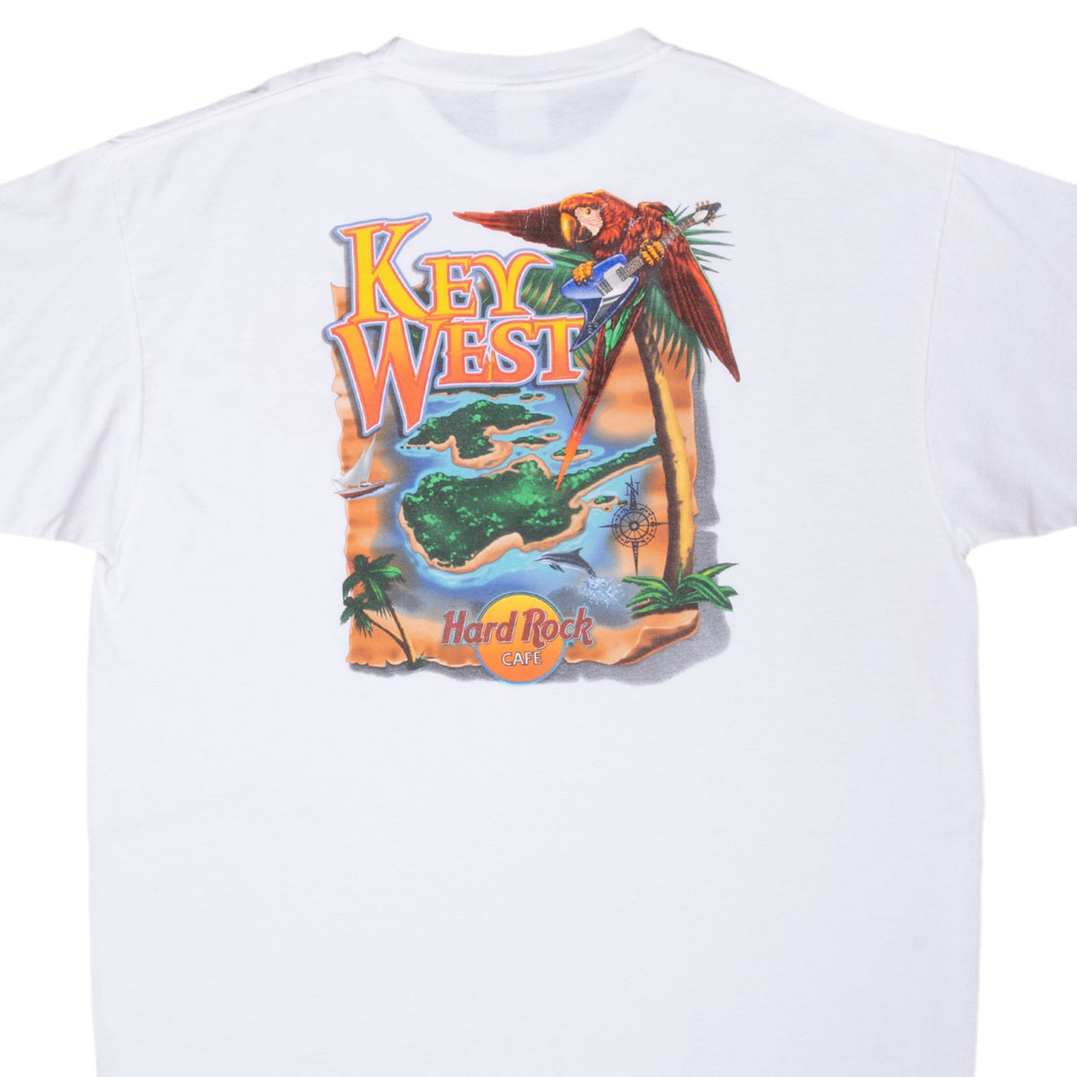 Vintage Hard Rock Key West Florida Tee Shirt 1990S Size 2XL