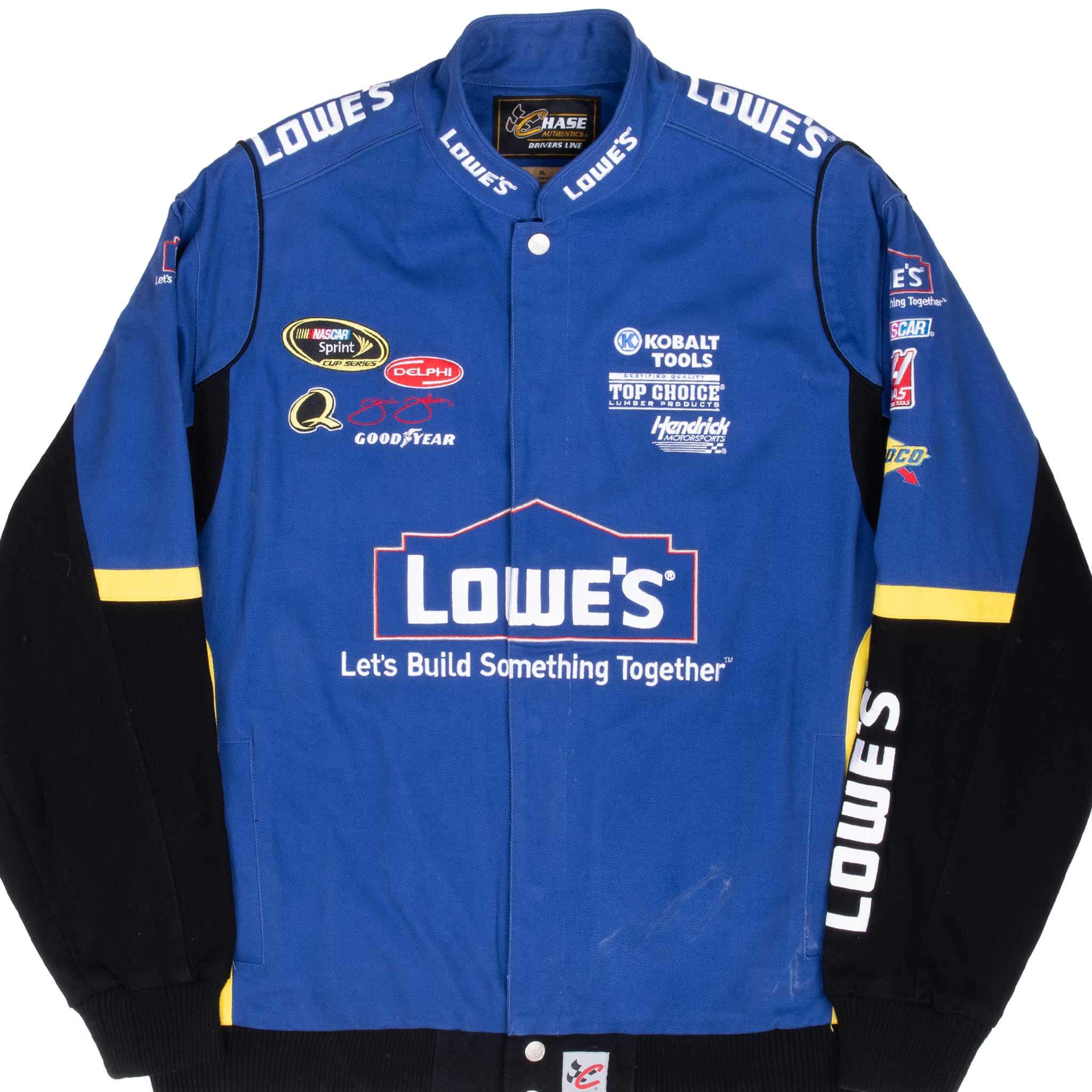 Vintage Nascar Jimmie Johnson Lowe's Racing Jacket 2000S Size XL