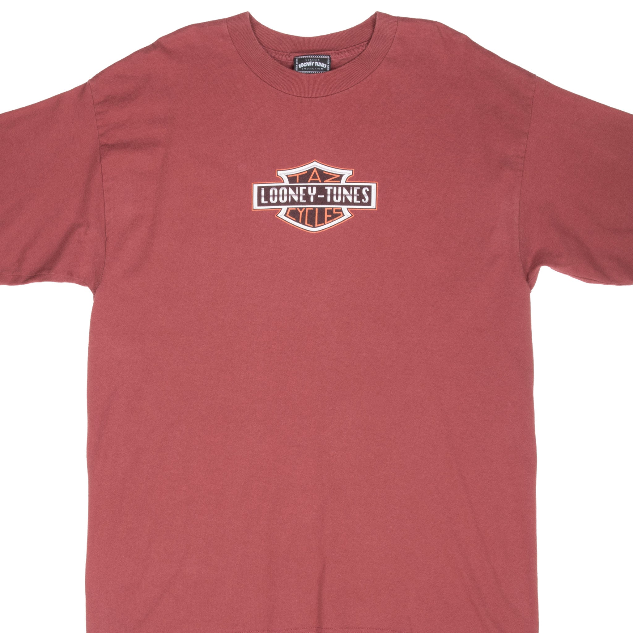 Vintage Looney Tunes Taz Biker Harley Davidson Tee Shirt 1998 Size XL Made In Usa