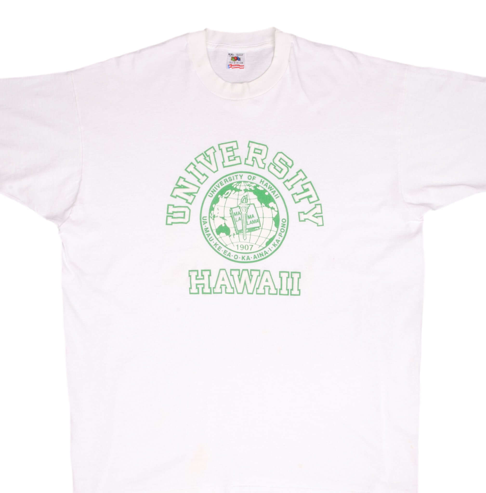 Vintage University Of Hawaii 1990S Tee Shirt Size 2XL Made In USA With Single Stitch Sleeves