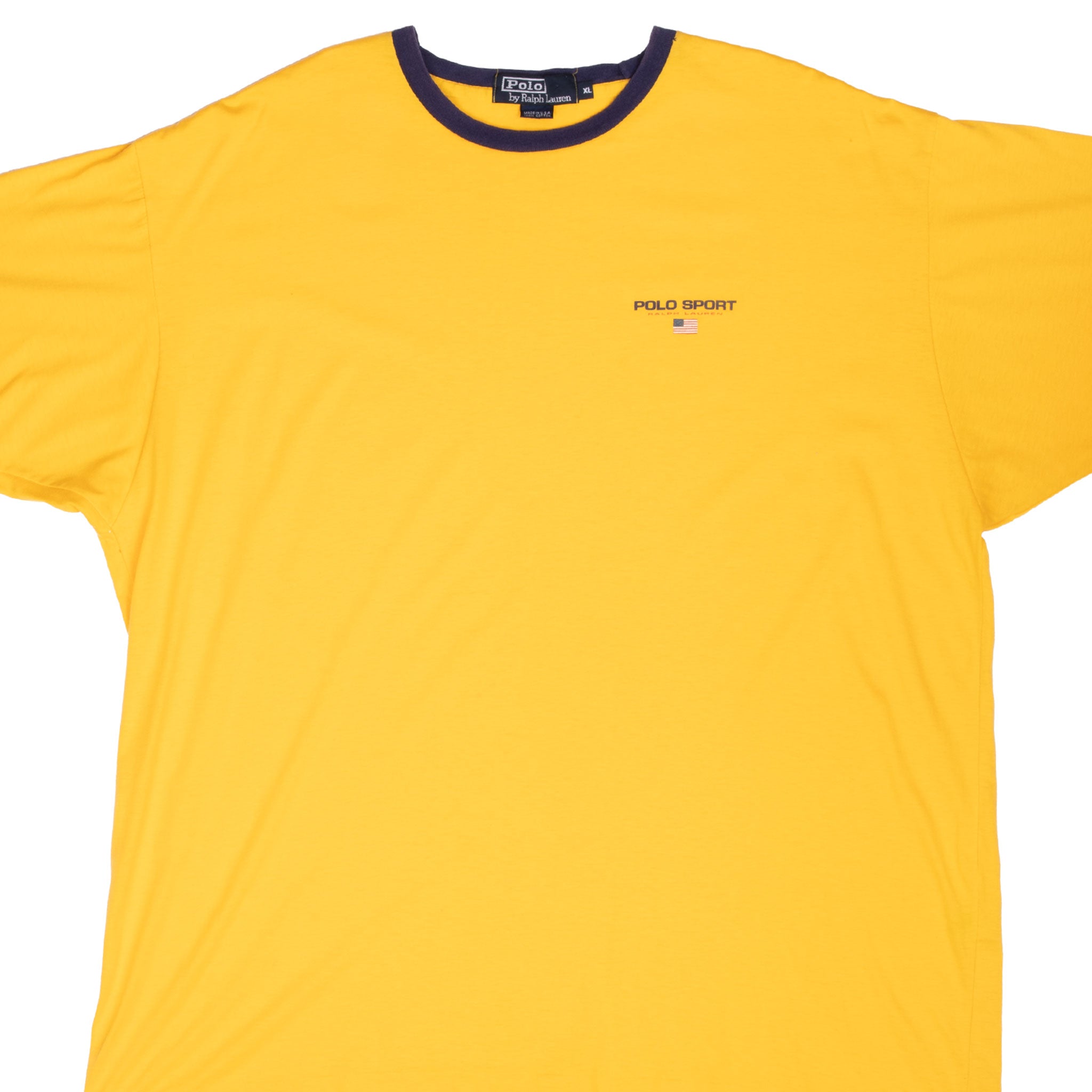 Vintage Ralph Lauren Polo Sport 1990S Tee Shirt Size XL With Single Stitch Sleeves Made In Usa