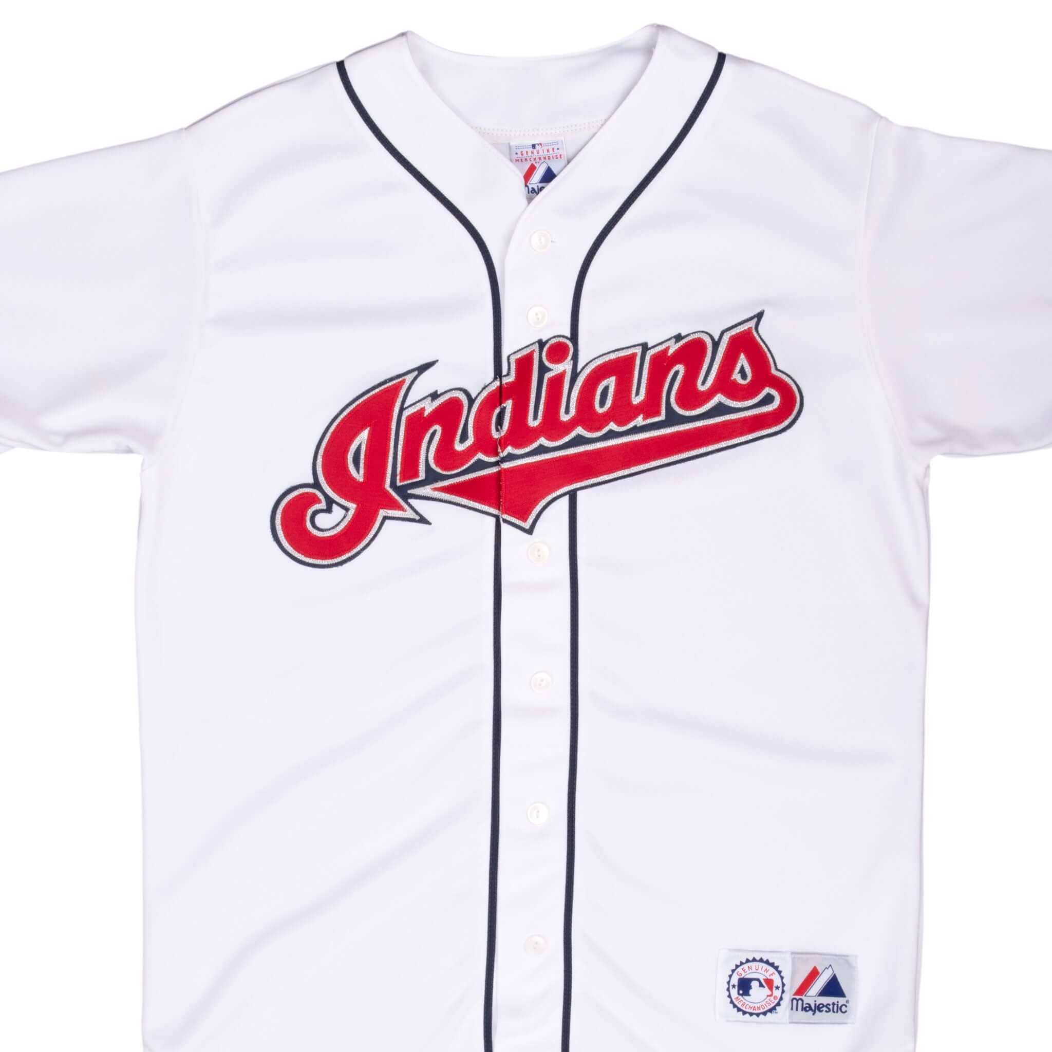 Vintage Mlb Cleveland Indians Majestic Jersey 1990S Size Medium Made In Usa