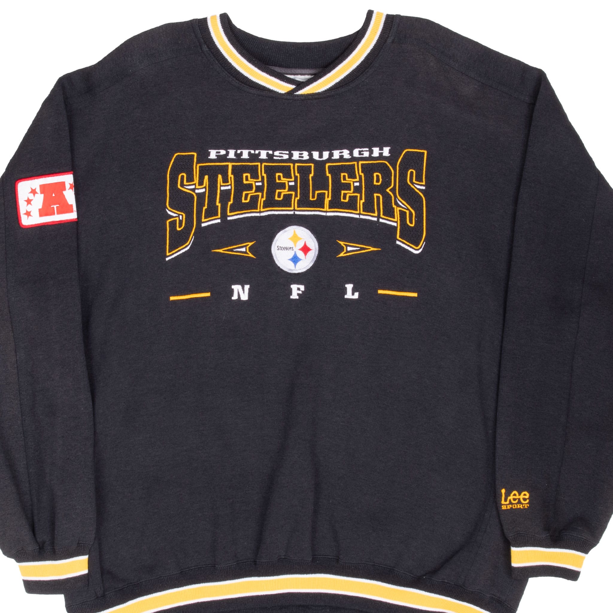Vintage Nfl Pittsburgh Steelers Embroidered Sweatshirt 1990S Size 2XL