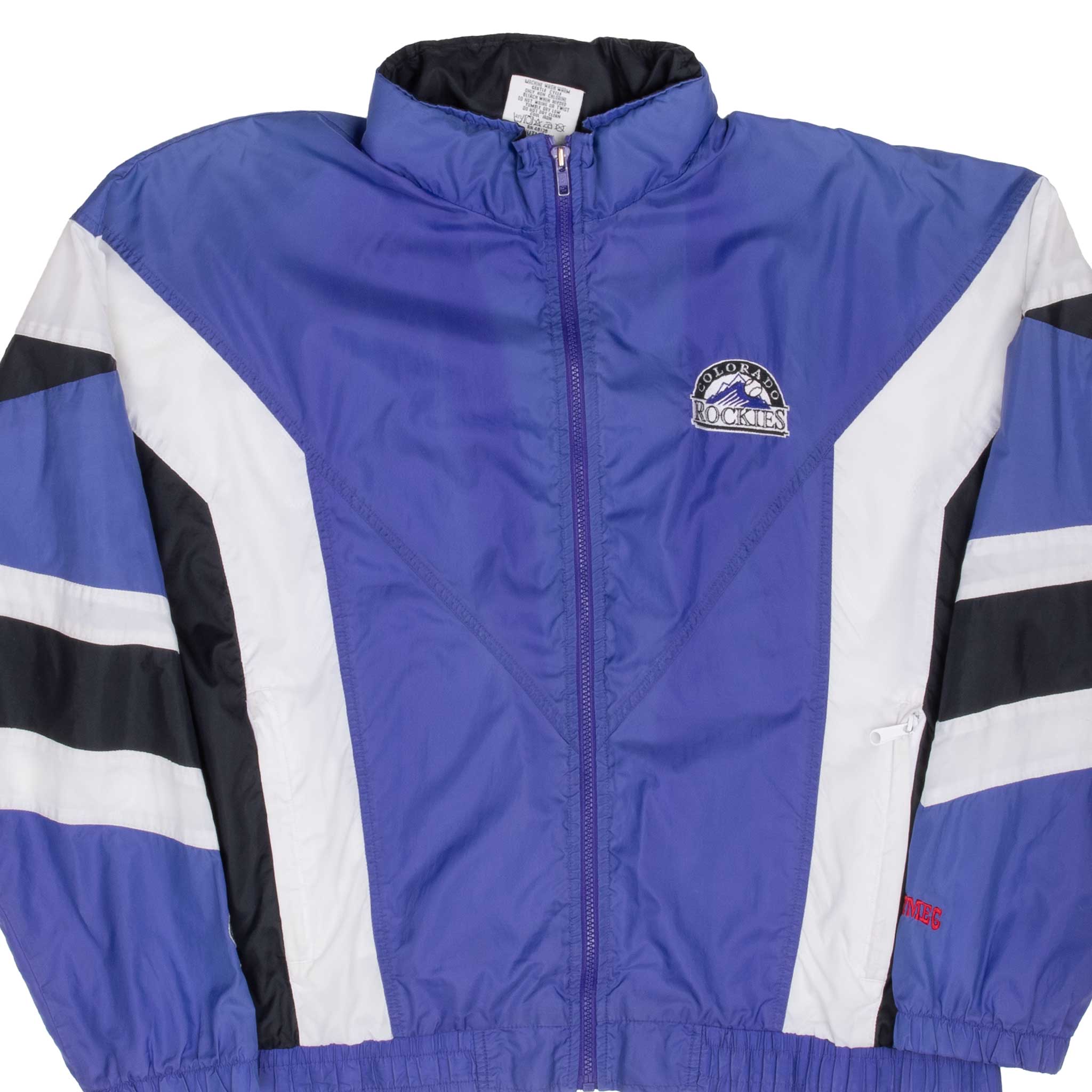 Vintage Mlb Colorado Rockies Windbreaker Jacket 1990S Size Large