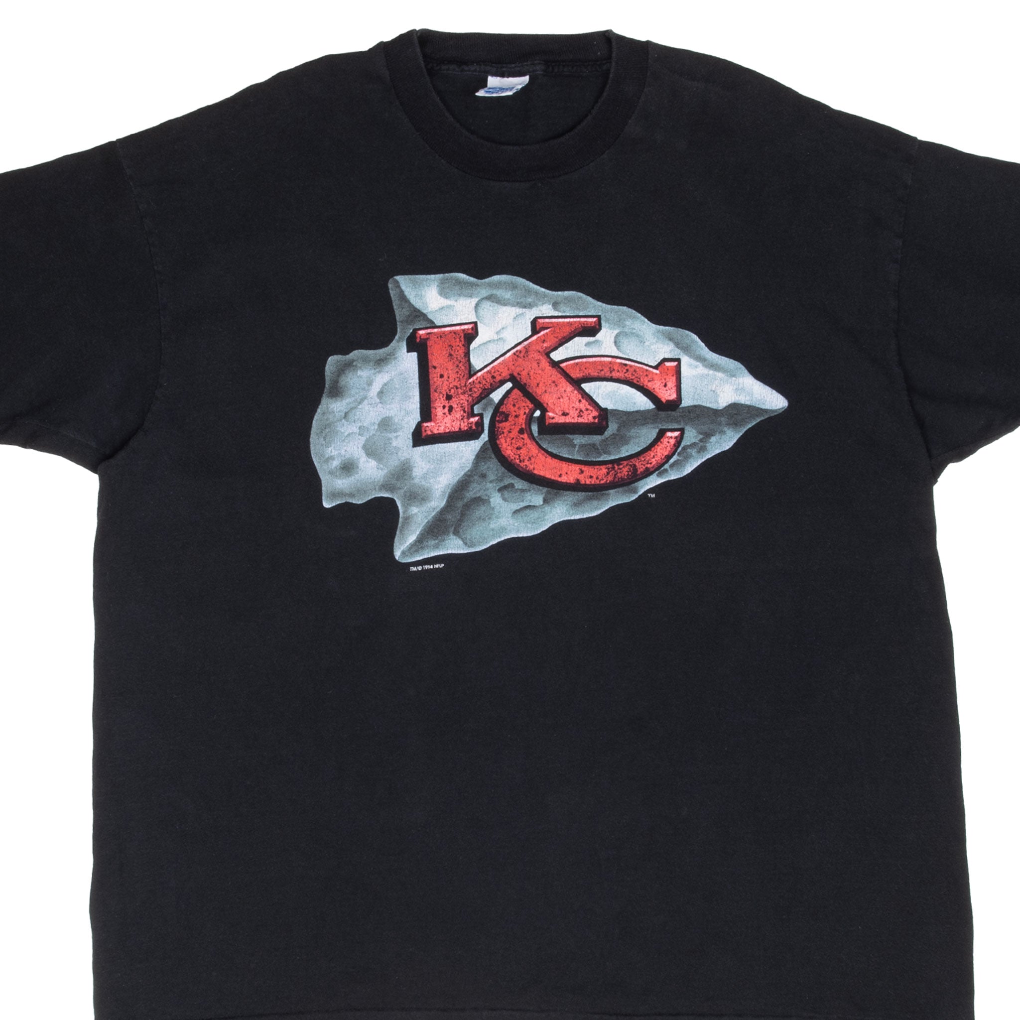 Vintage Nfl Kansas City Chiefs Tee Shirt 1994 Size XL Made In Usa With Single Stitch Sleeves