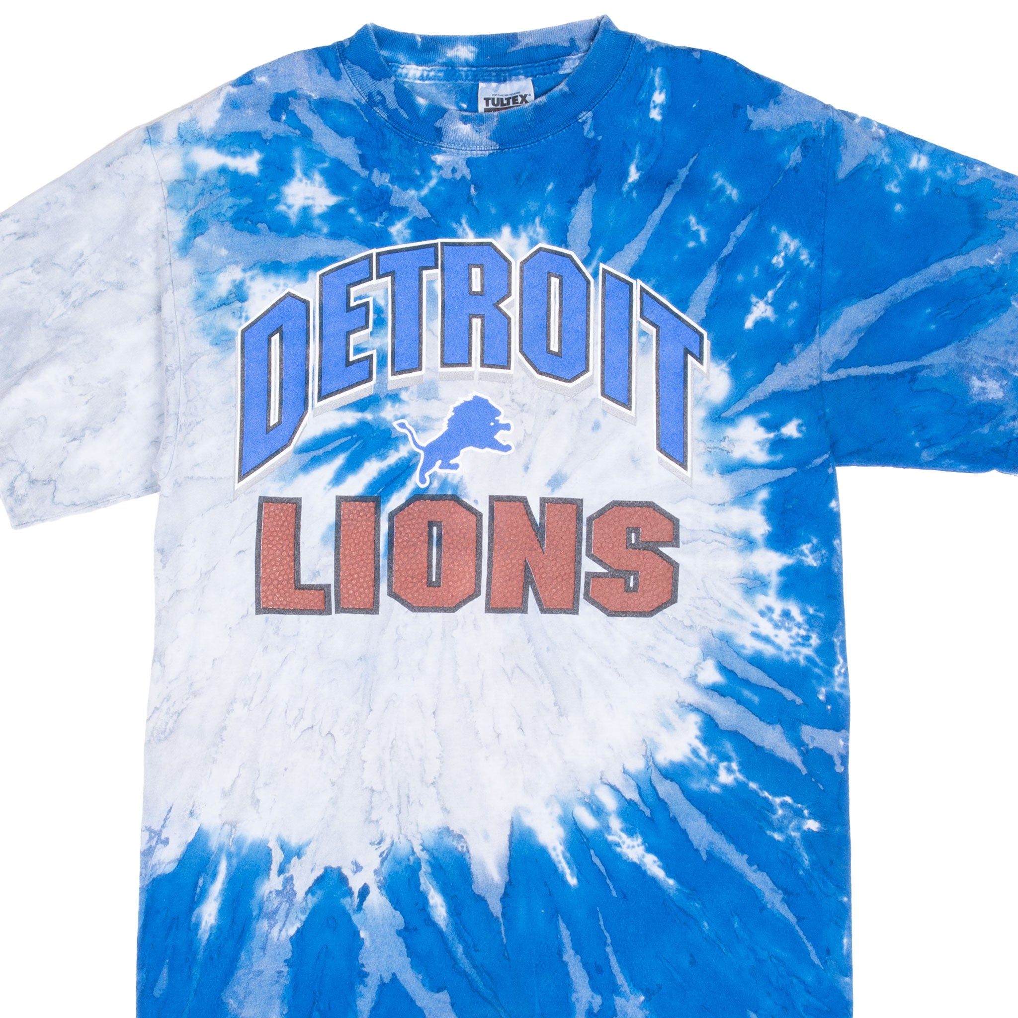 VINTAGE NFL DETROIT LIONS TIE DYE TEE SHIRT 1990S MEDIUM
