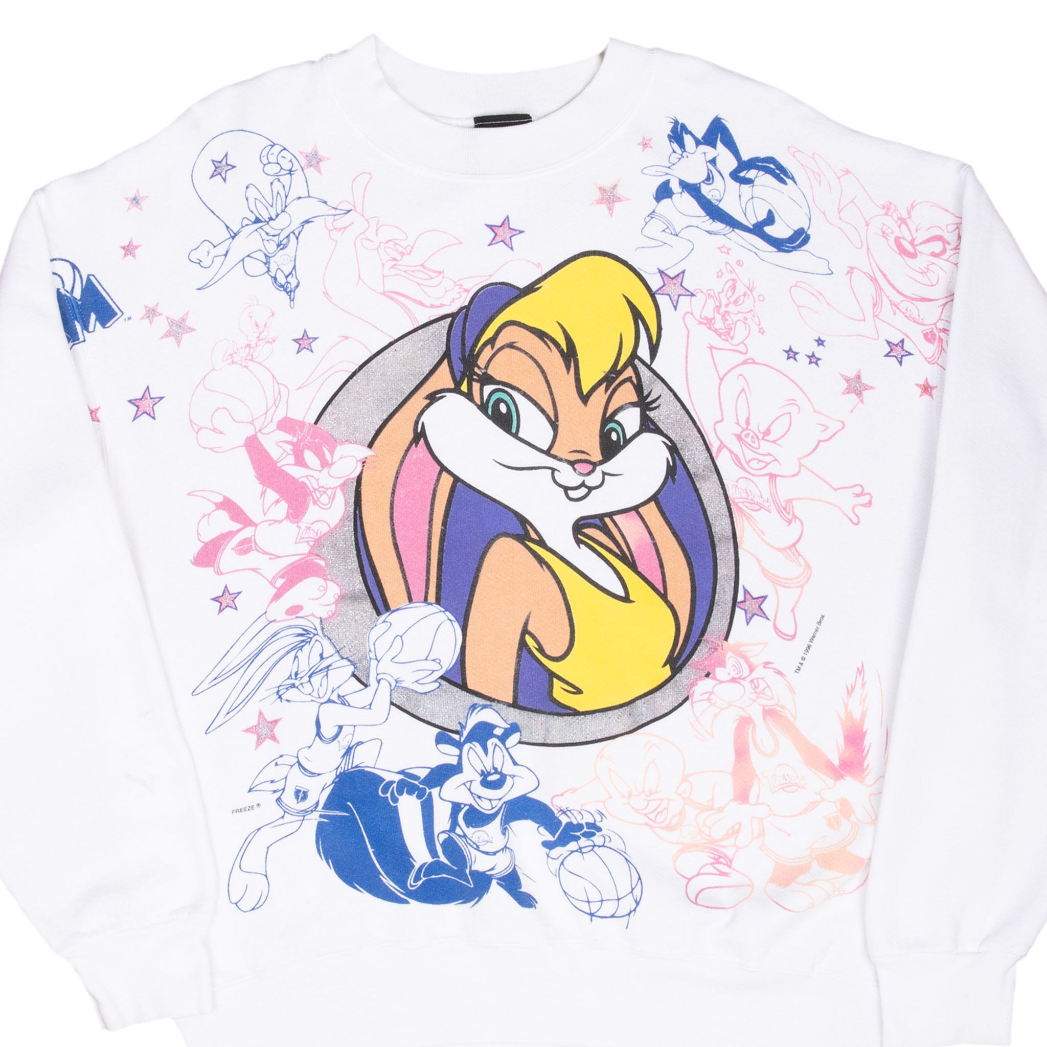 Vintage Looney Tunes Lola Bunny Space Jam Sweatshirt 1996 Size XL Made In Usa