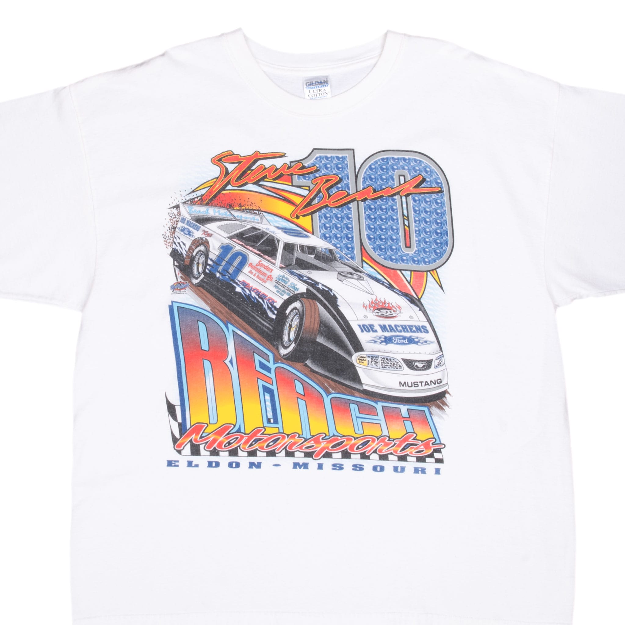 Vintage Dirt Racing Steve Beach Missouri Tee Shirt 2000S Size 2XL
