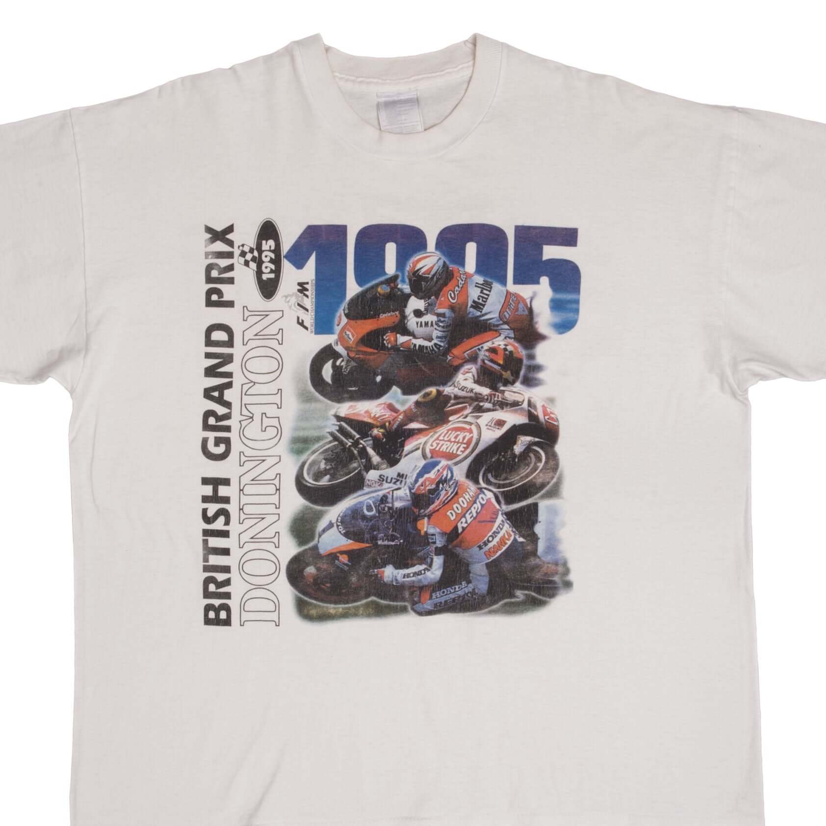 Vintage Moto GP British Grand Prix 1995 Donington Tee Shirt 1995 Size XL