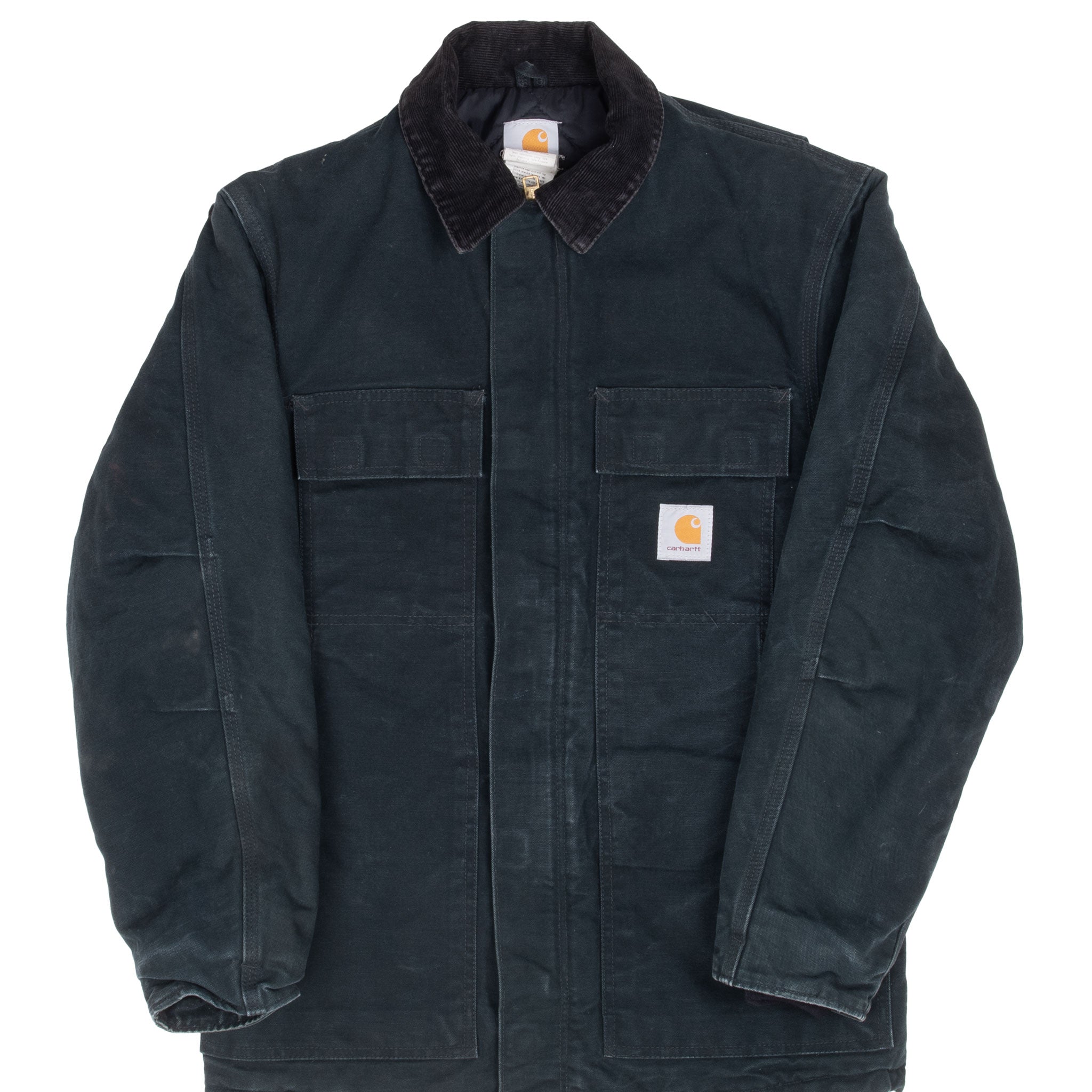 Vintage Carhartt Traditional Arctic Quilt Lined Jacket C03BLK 2000S Size 36 Made In Usa