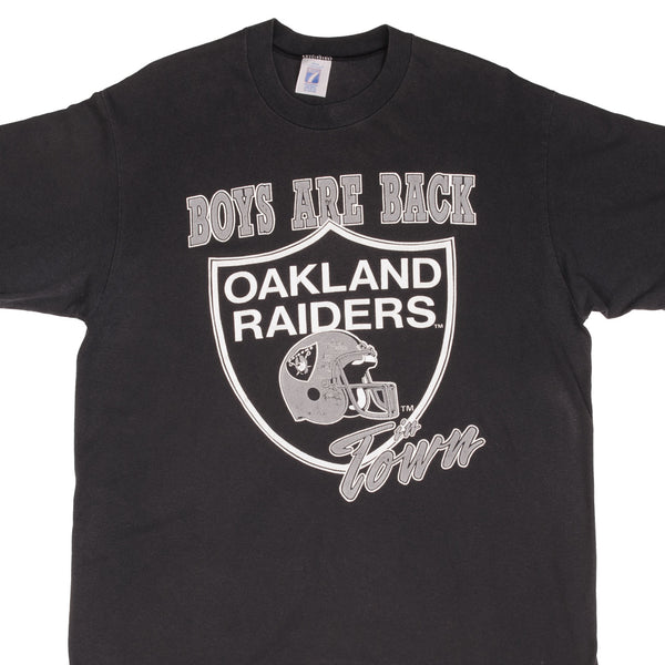Vintage NFL Oakland Raiders Tee Shirt 1990S Size XL Made In USA With Single Stitch Sleeves