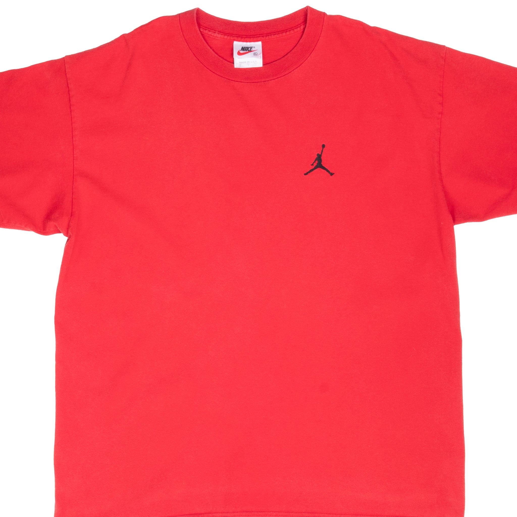 Vintage Nike Air Jordan Red Tee Shirt 1990S Size Xl Made In Usa