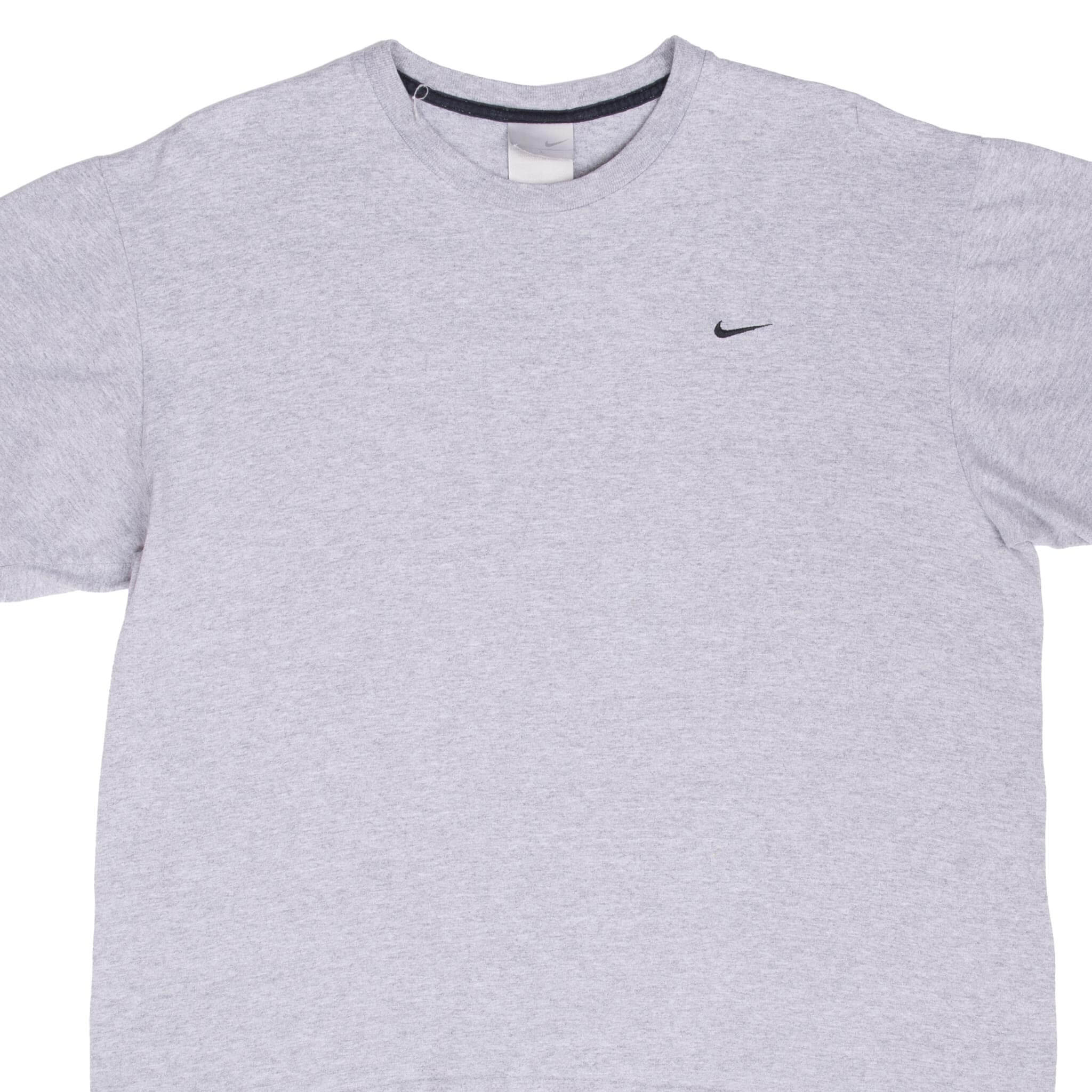 Vintage Nike Classic Swoosh Grey Tee Shirt 2000S Size Large
