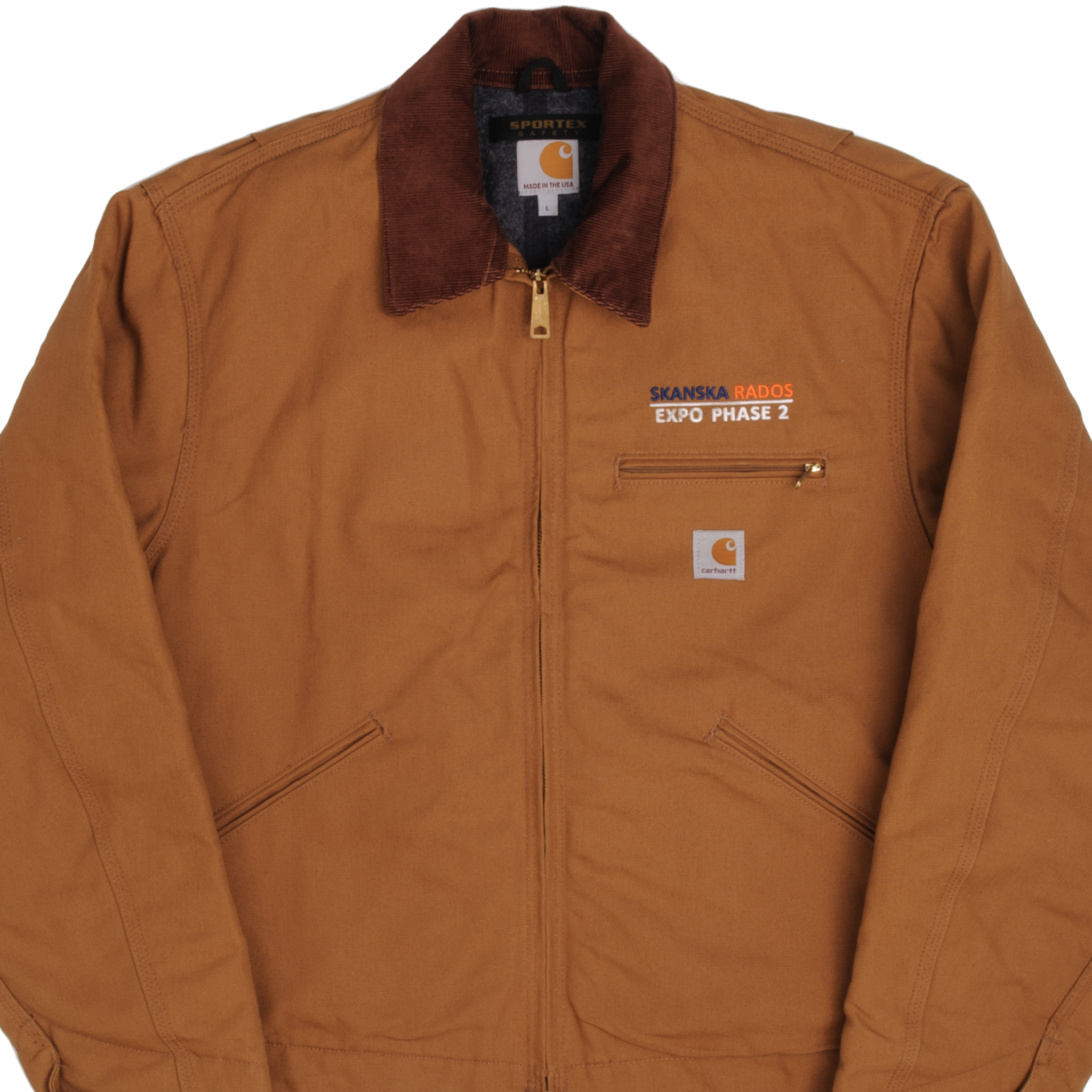 VINTAGE CARHARTT DETROIT STYLE WORKER JACKET 1990S LARGE MADE USA