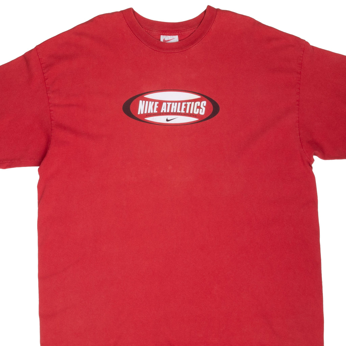 Vintage Nike Athletics Spellout Red Tee Shirt 2000S Size 2Xl