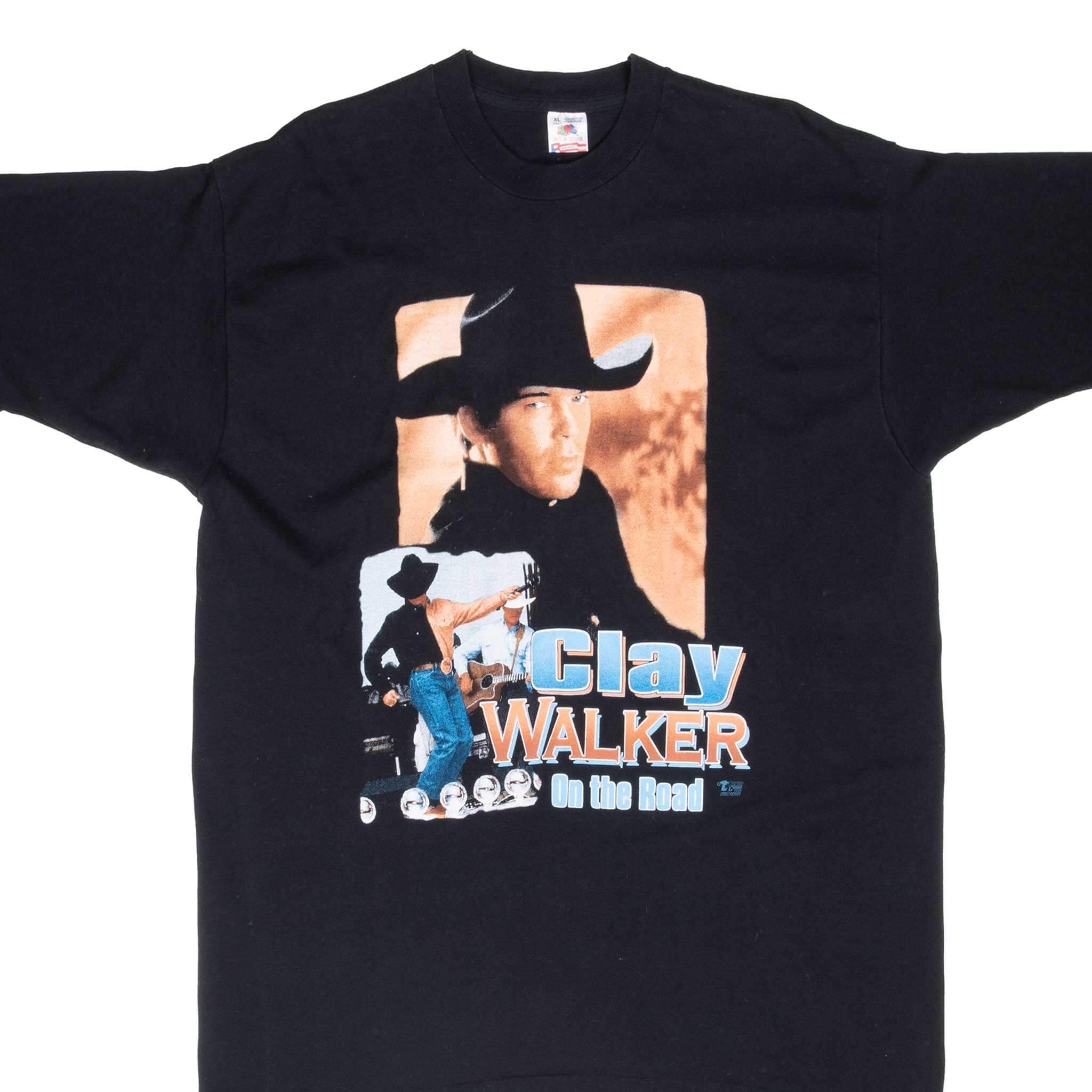 Vintage Clay Walker On The Road 1990S Tee Shirt Size Large Made In Usa