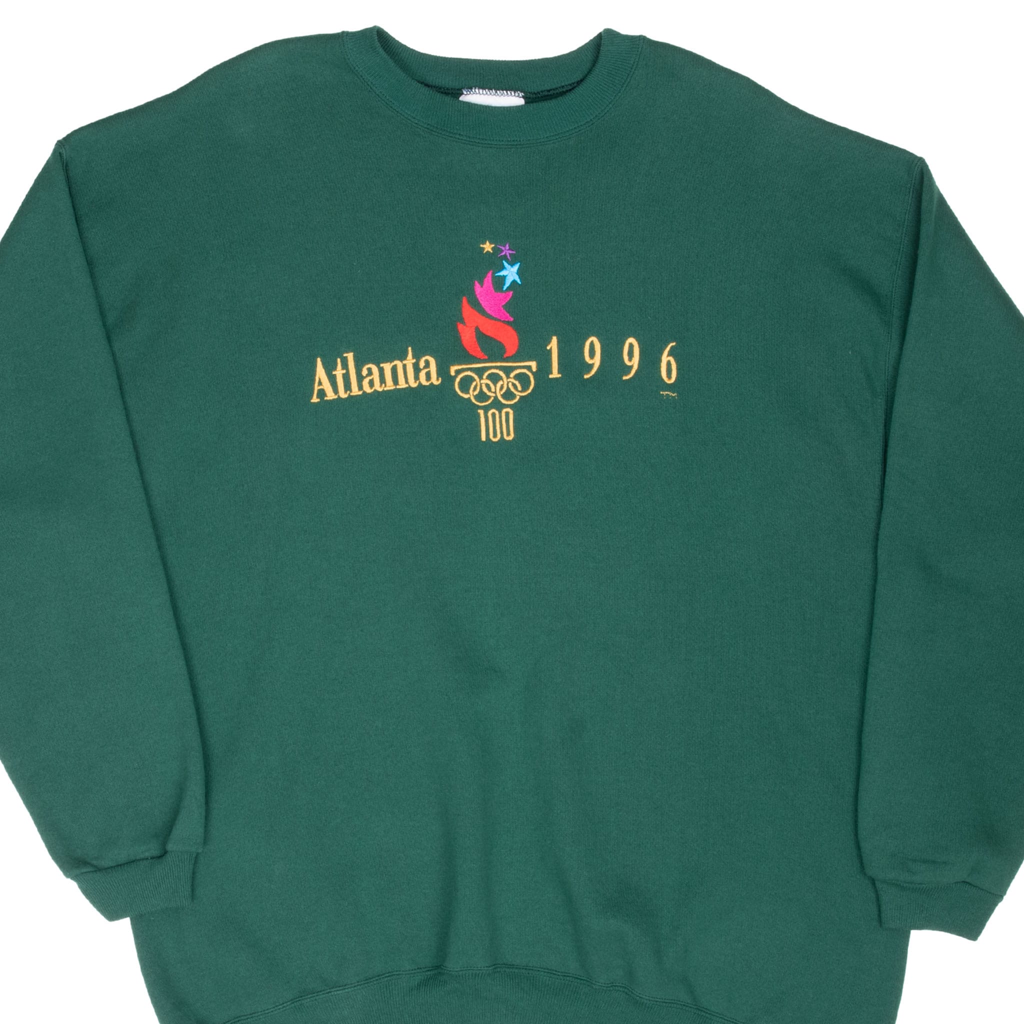 Vintage Atlanta Olympic Games 1996 Embroidered Sweatshirt Size XL Made In Usa