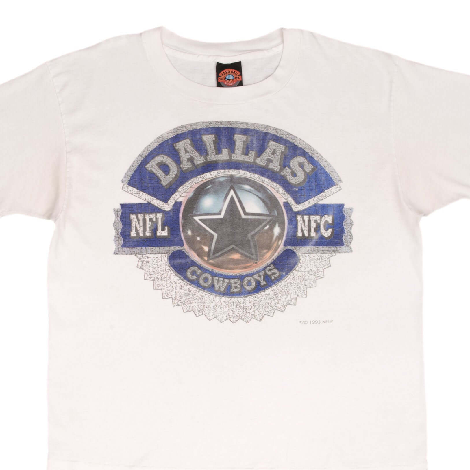 Vintage Nfl Dallas Cowboys 1993 Tee Shirt Size Large Made In USA With Single Stitch Sleeves