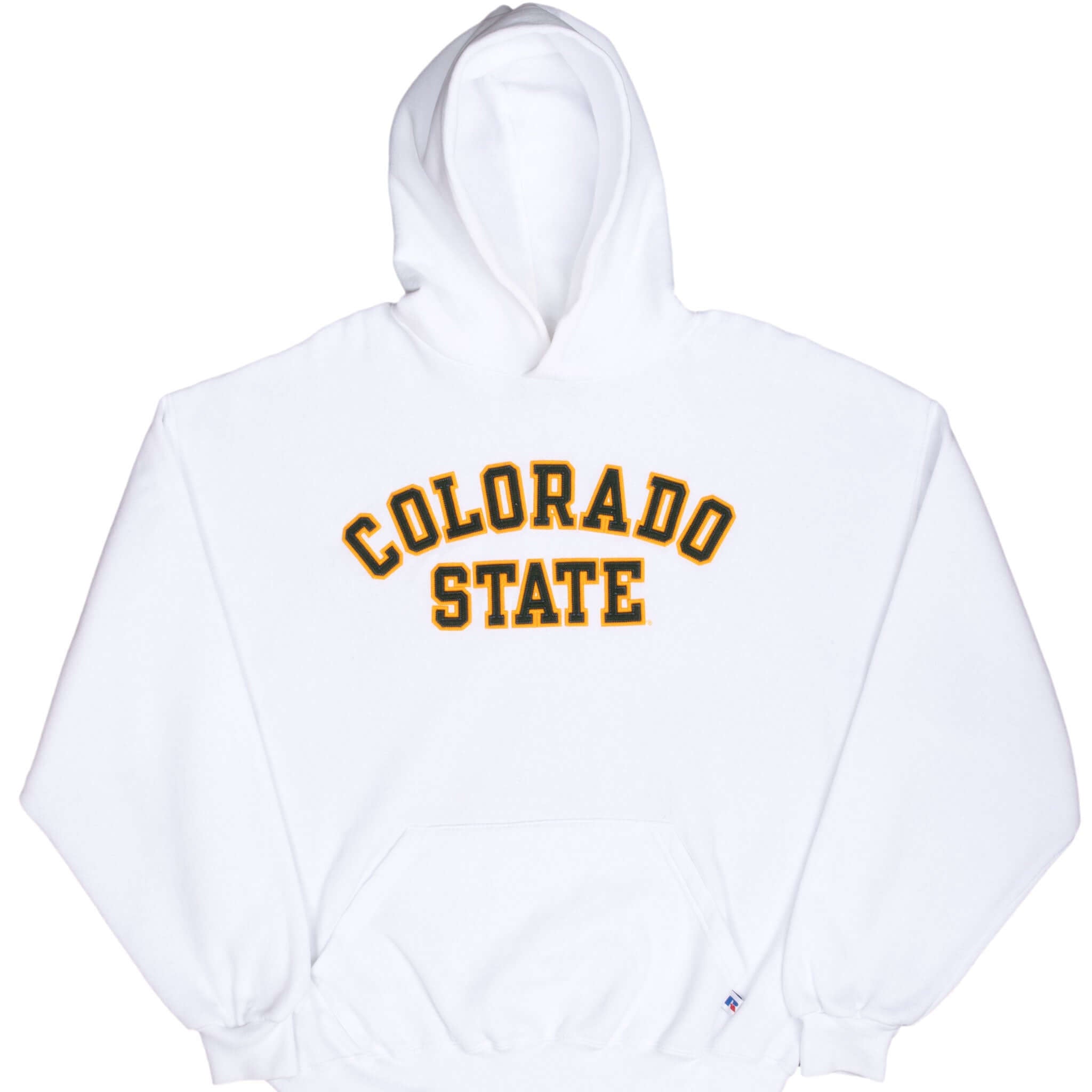 Vintage Colorado State University White Hoodie Sweatshirt 1990S Size XL