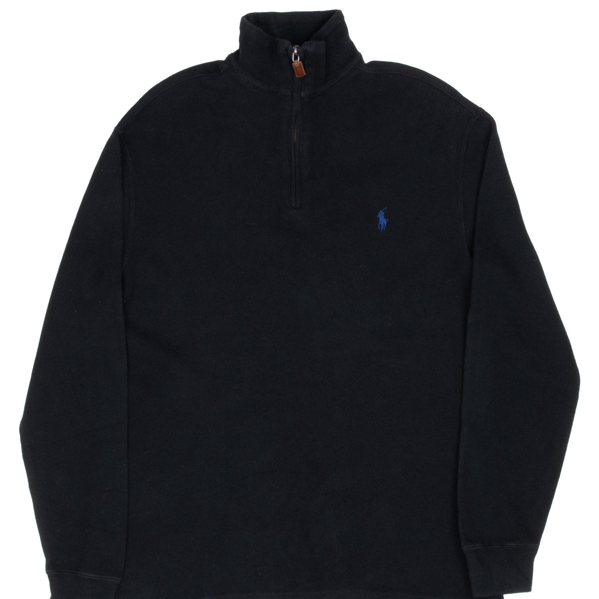 Vintage Polo Ralph Lauren Black Quarter 1/4 Zip Sweater 1990S Size Small