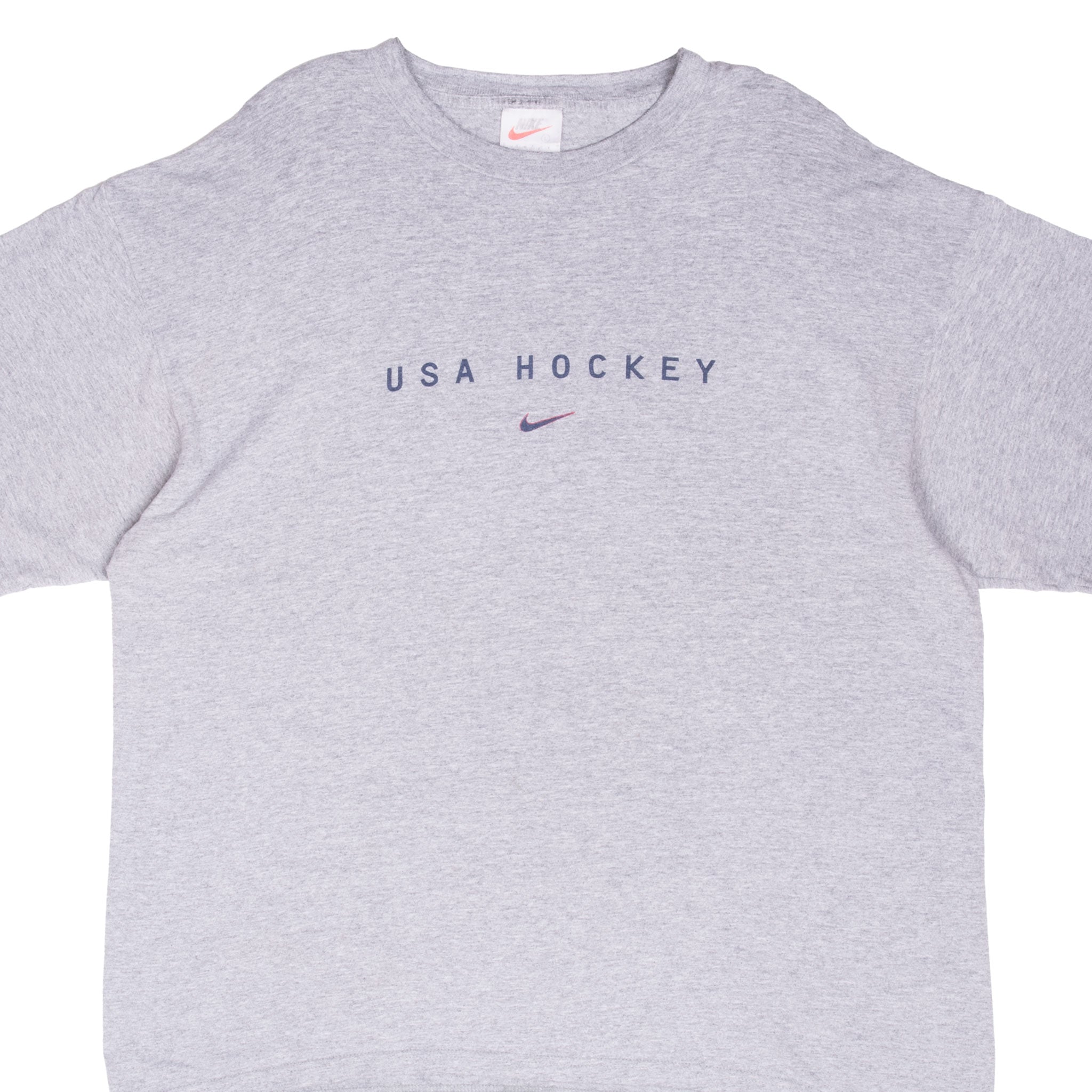 Vintage Nike Hockey Team Tee Shirt 1990S Size Large Made In Usa