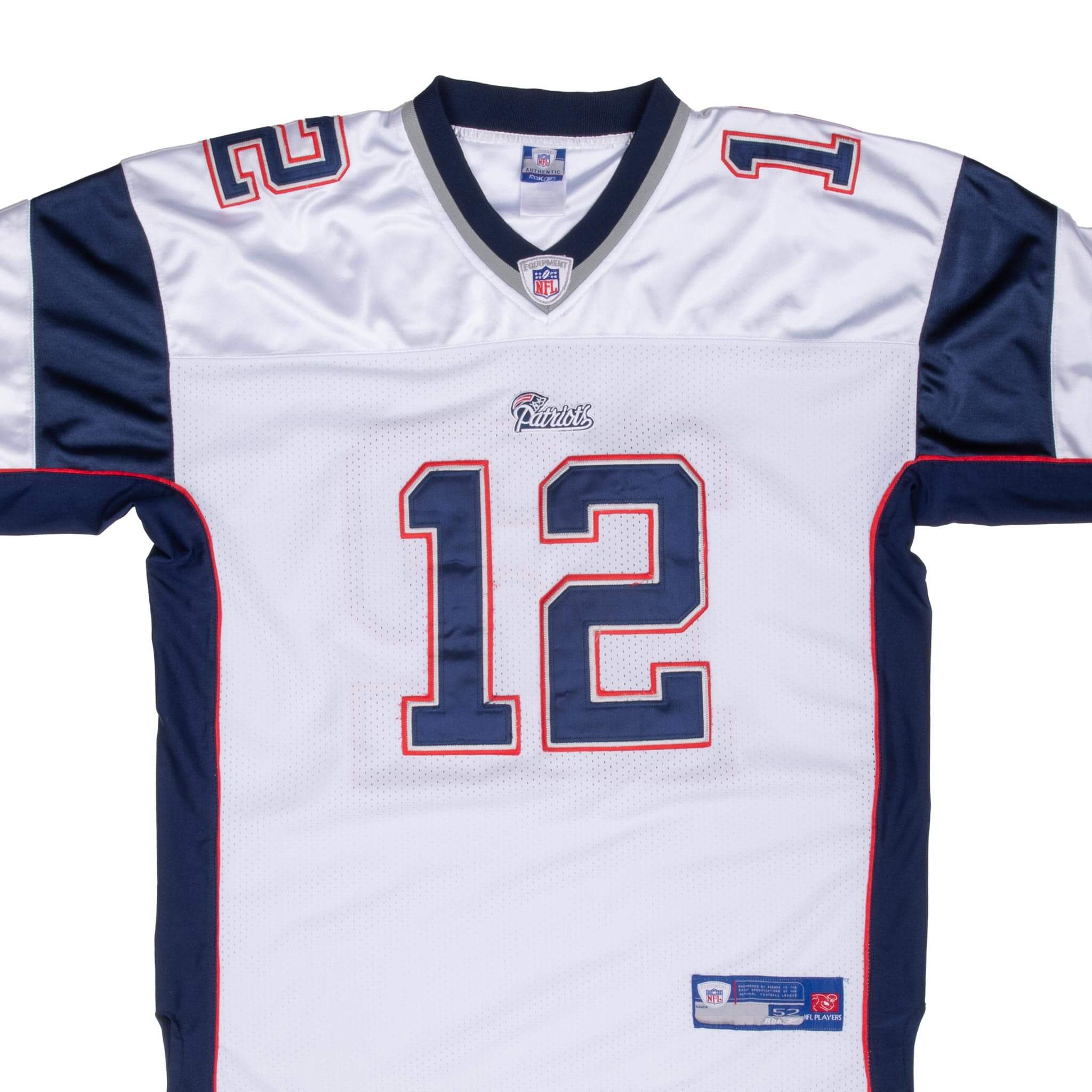 Vintage Nfl New England Patriots Tom Brady #12 Reebok Jersey 2000S Size 52